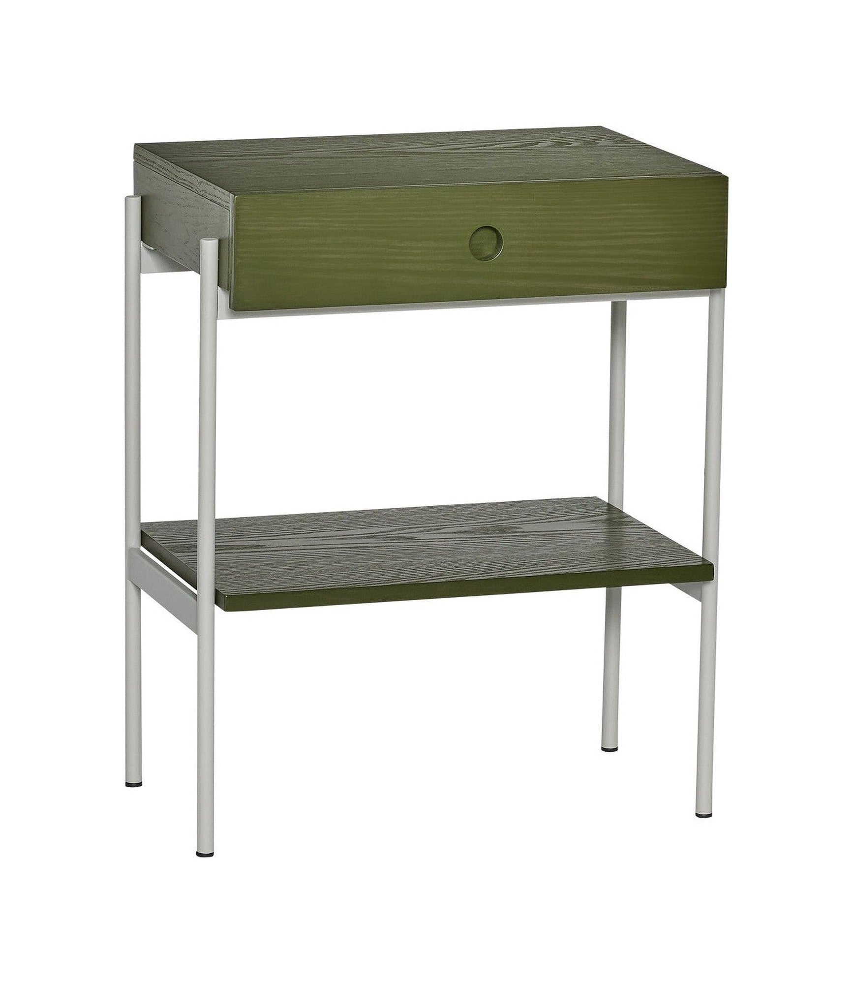 Hübsch Noir Bedside Table, Green/White