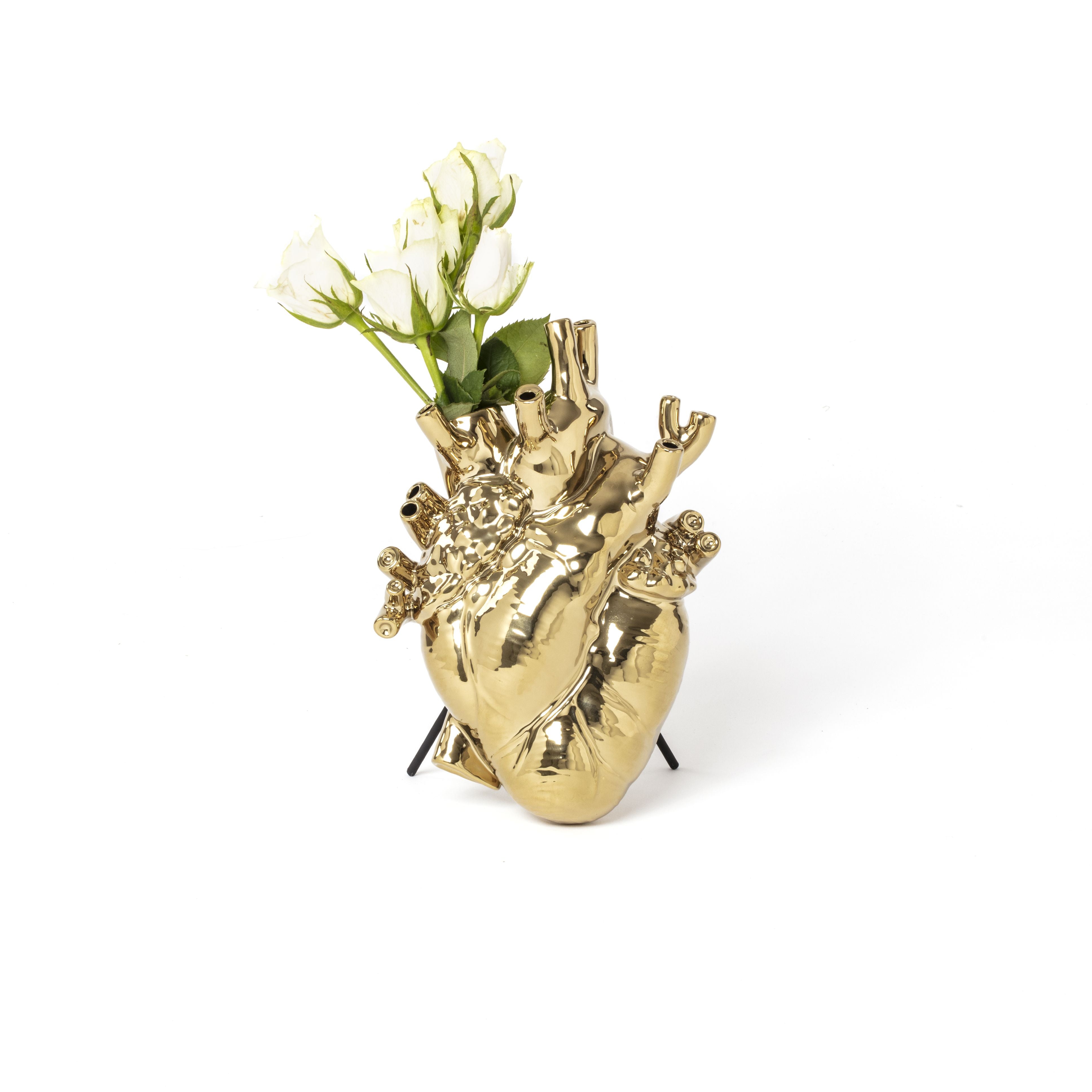 Seletti Liebe in Bloom Vase, Gold
