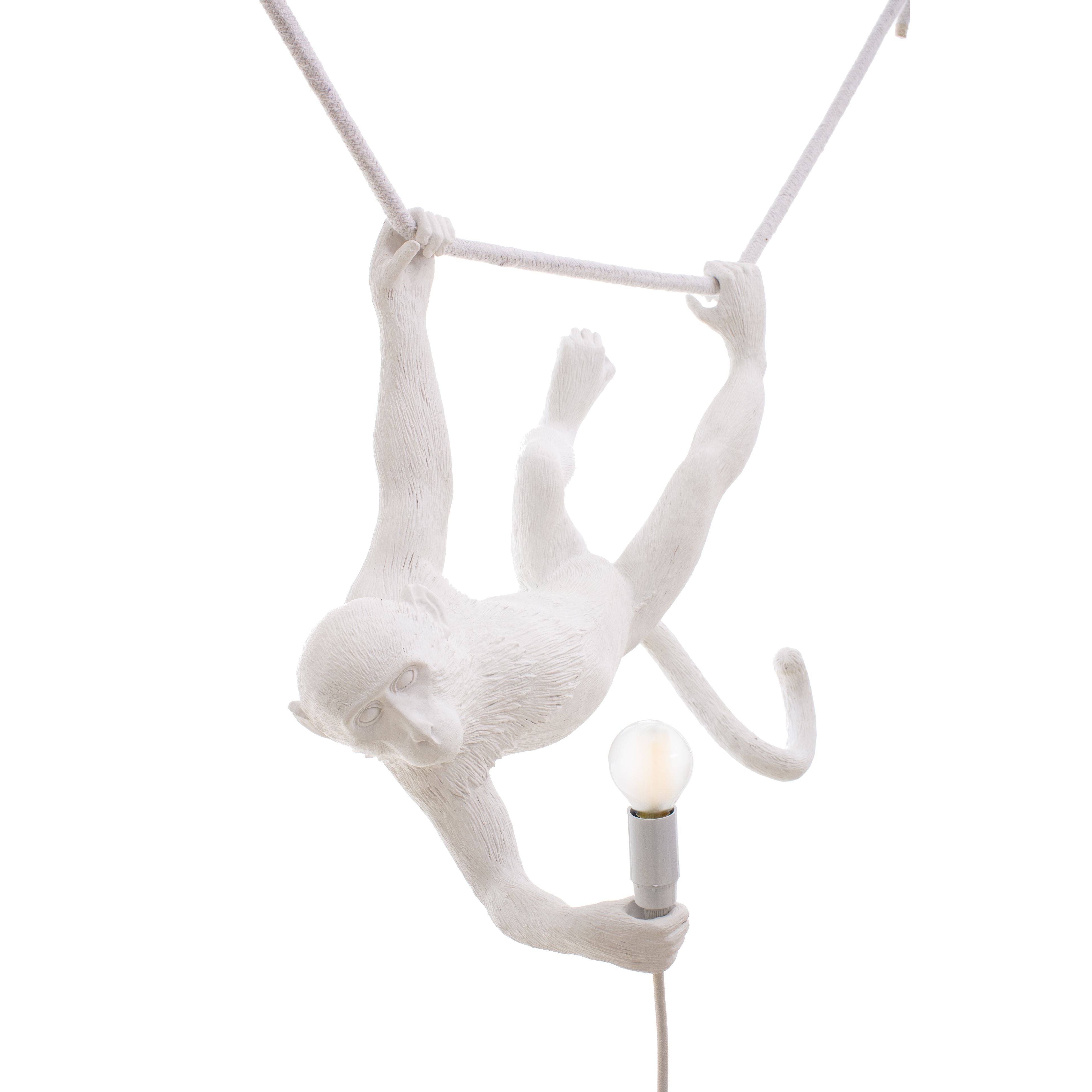 Seletti Affe Innenlampe Weiß, Schwung