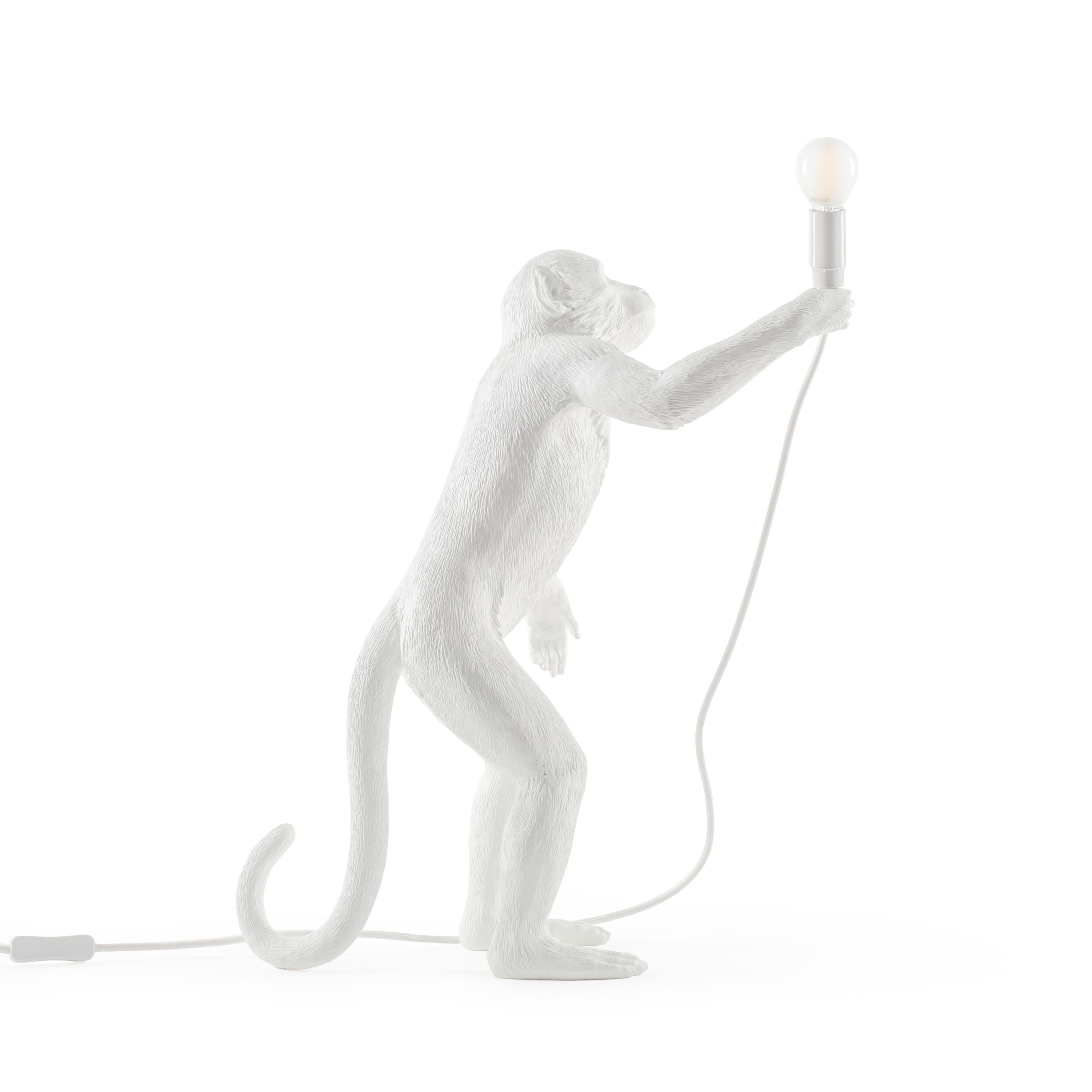 Seletti Monkey indoor lamp wit, staand