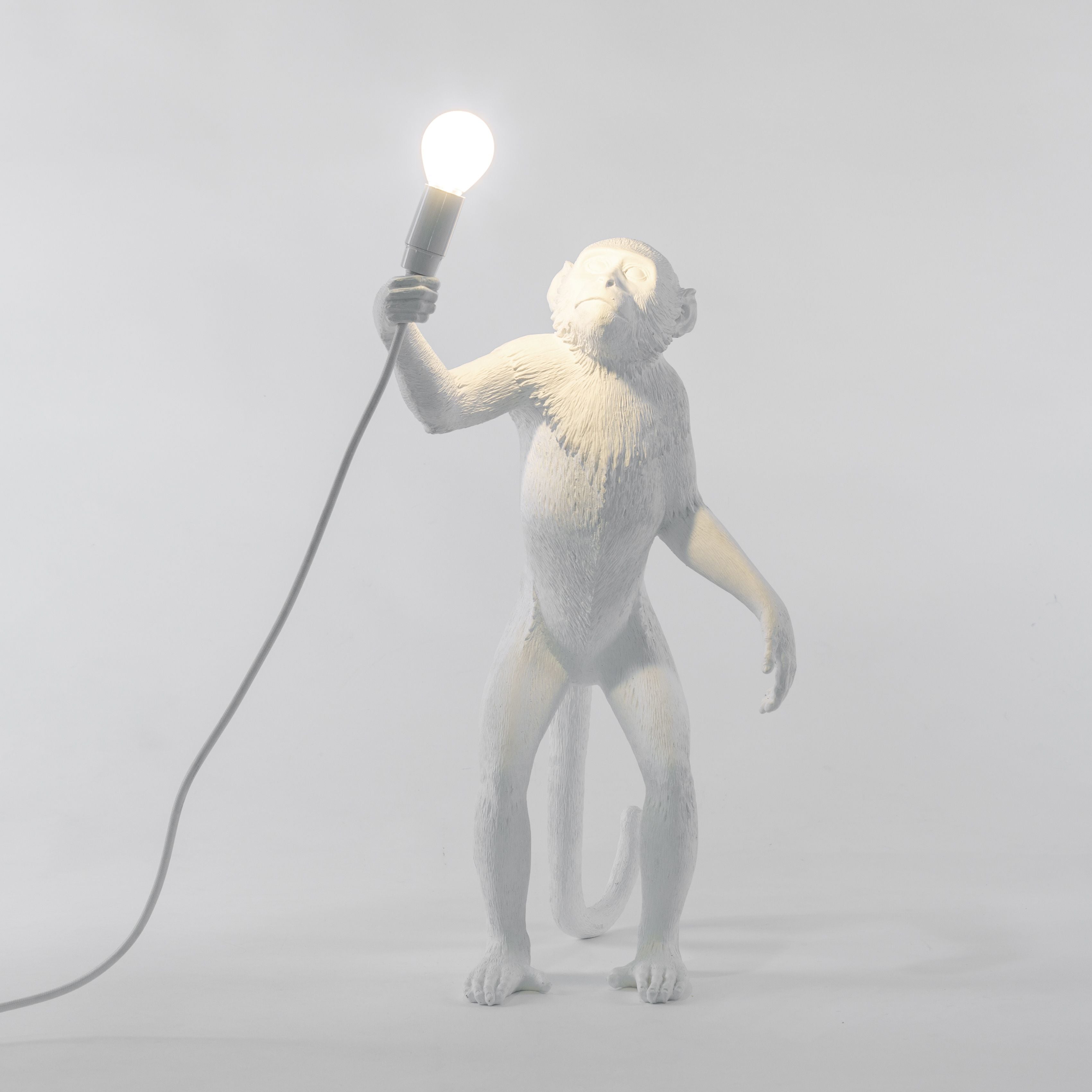 Seletti Monkey indoor lamp wit, staand