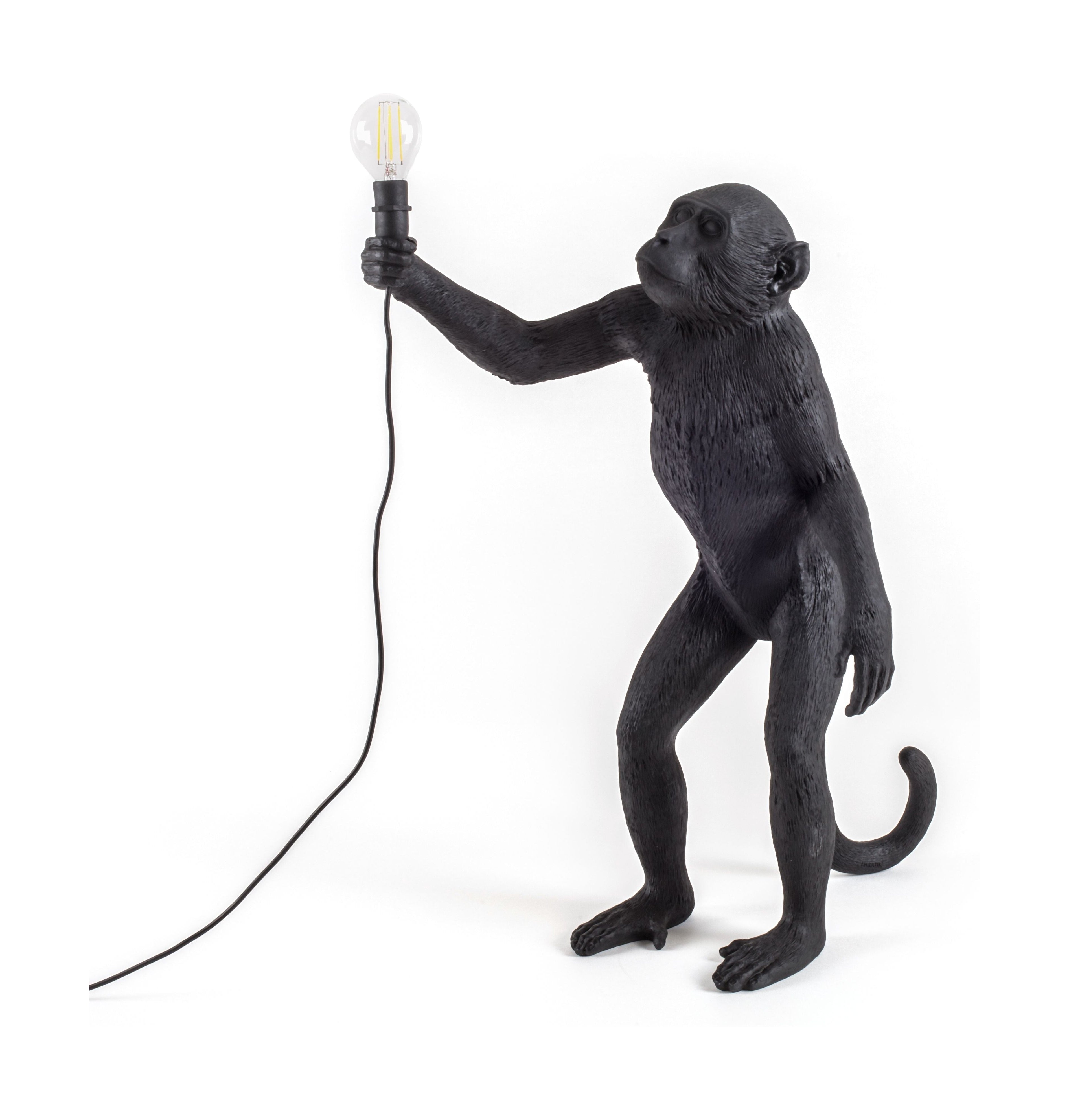 Seletti Affenlampe schwarz, stehend