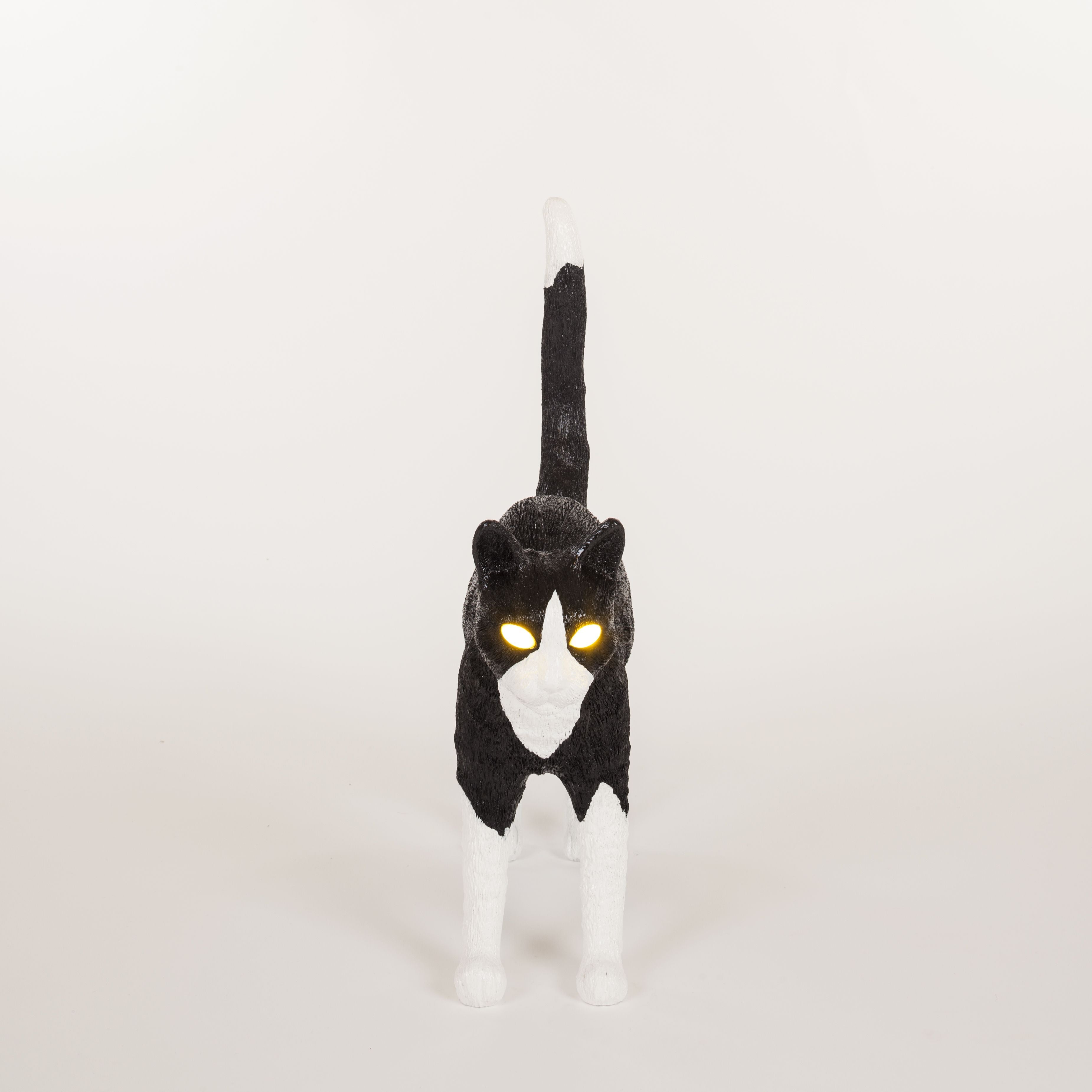 Seletti Jobby de kattenlamp, zwart/wit
