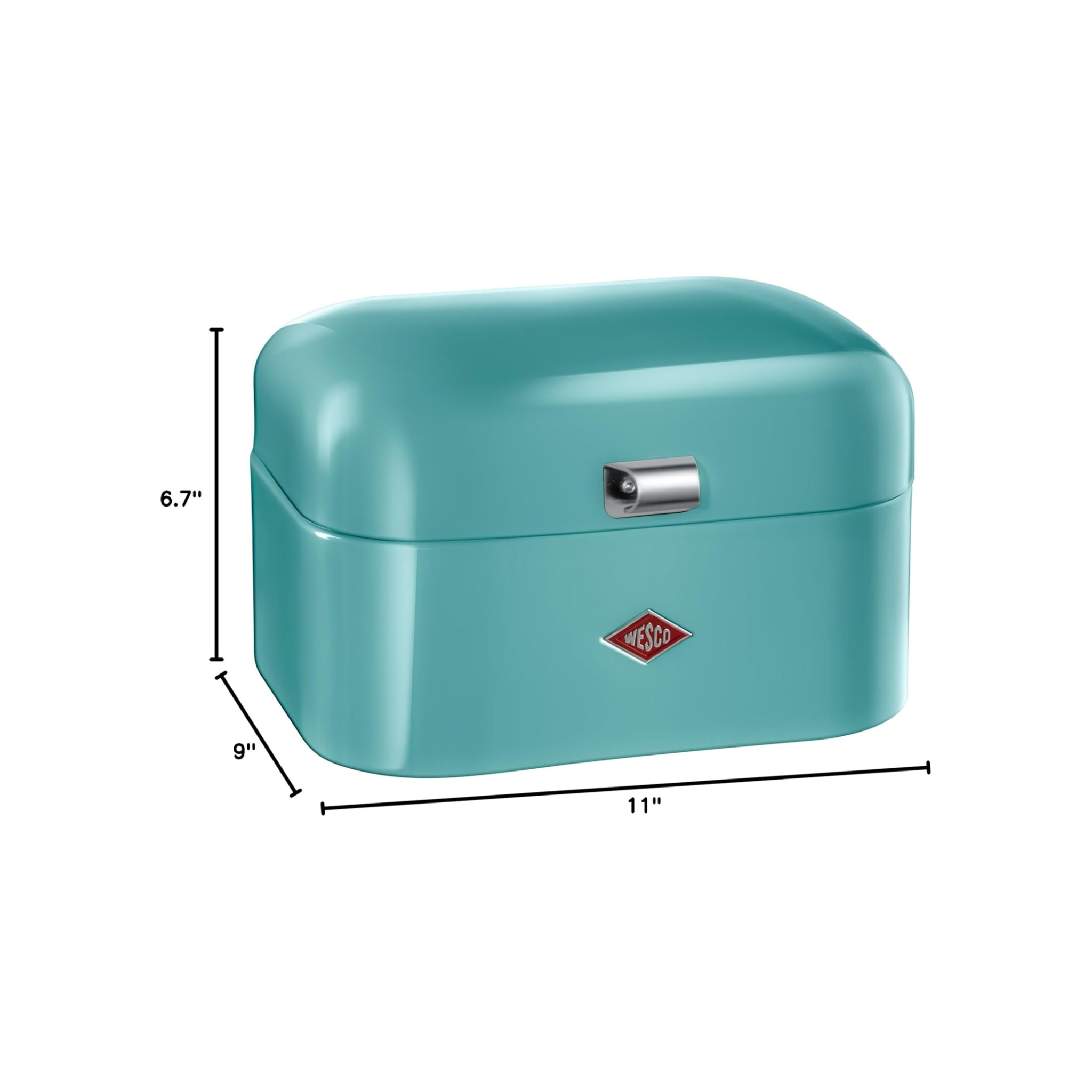 Wesco Single Grandy Breadbin, Turquoise