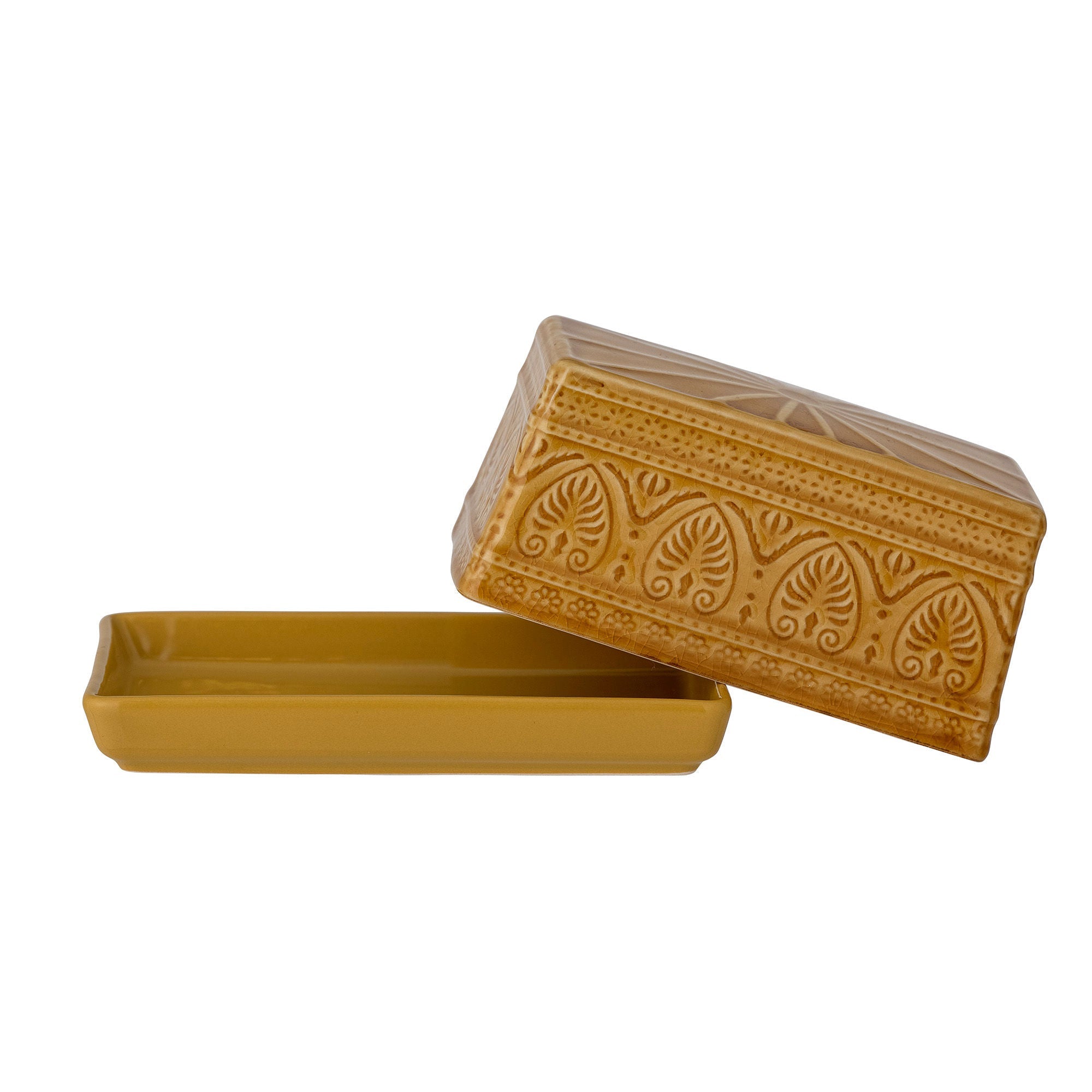 Bloomingville Rani Butter Box, Yellow, Stoneware