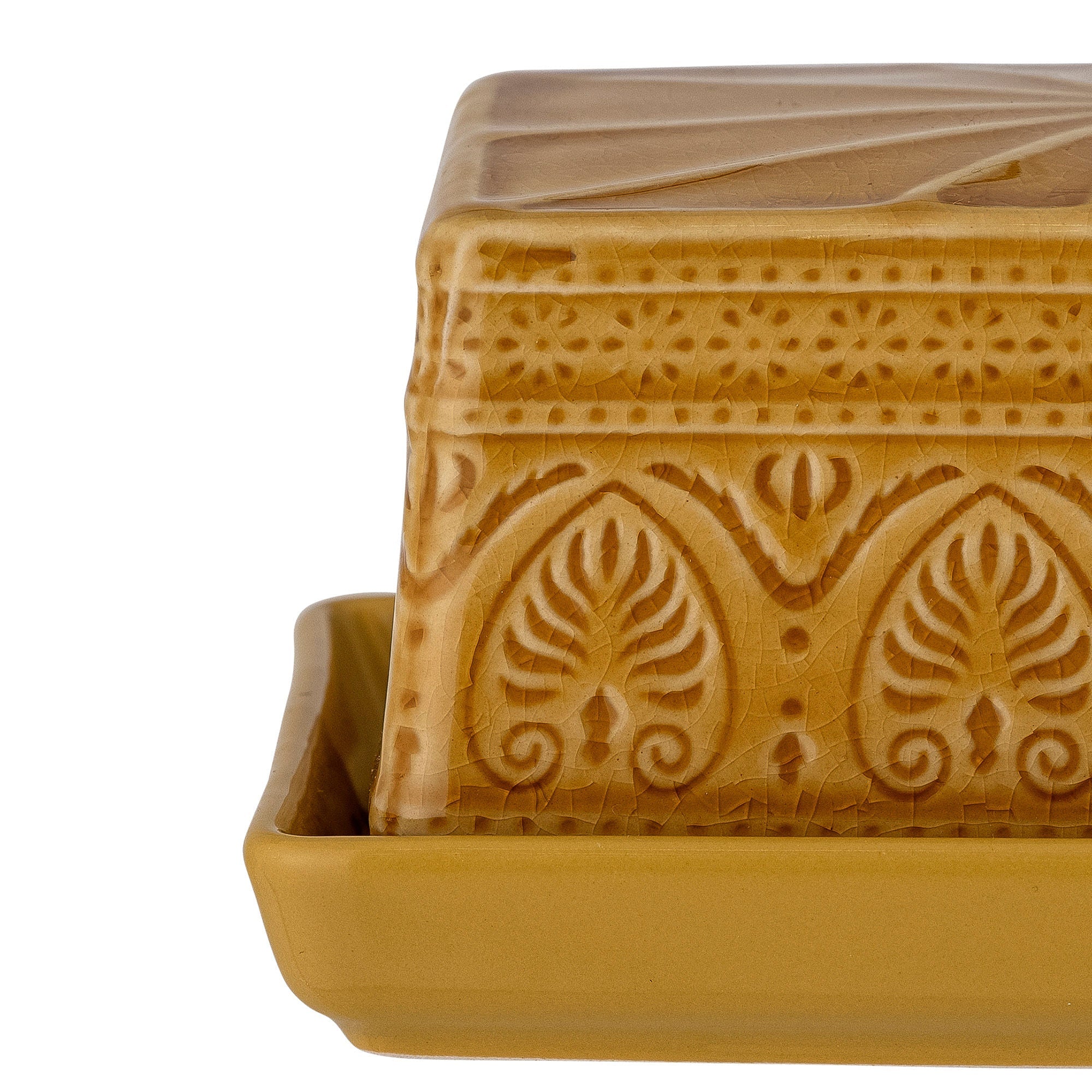 Bloomingville Rani Butter Box, Yellow, Stoneware