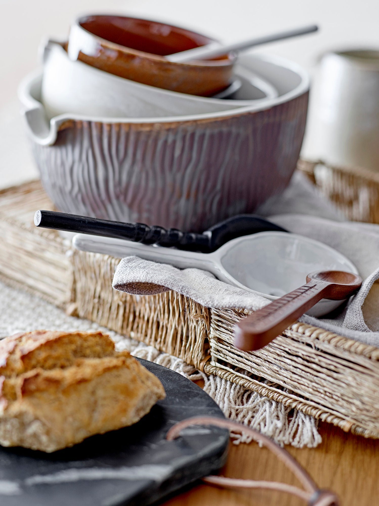 Bloomingville Toula Bowl, Brown, Stoneware