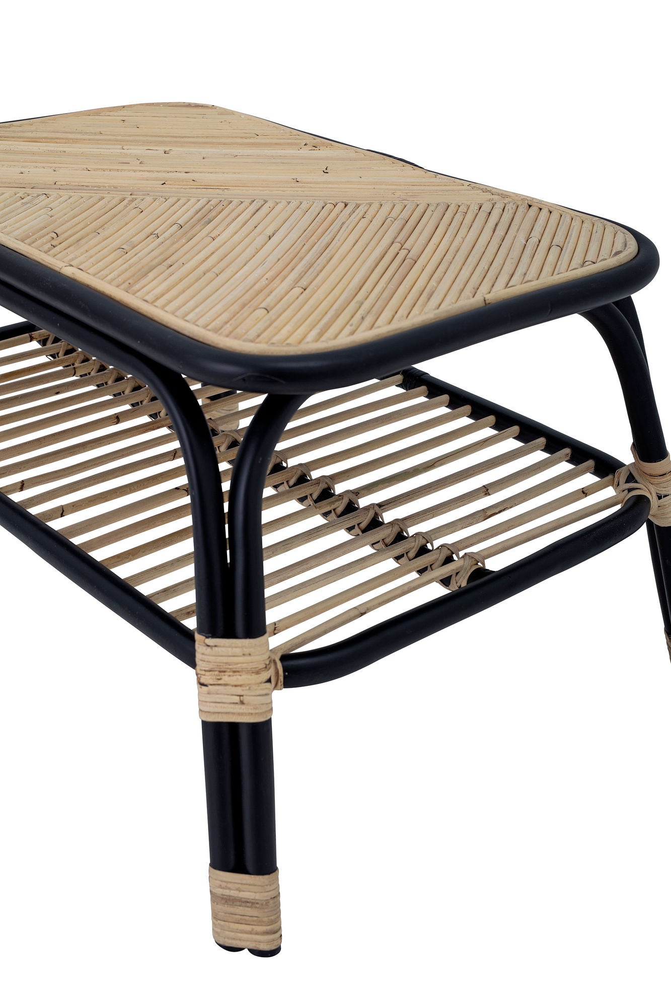 Bloomingville Loue Coffee Table, Black, Rattan