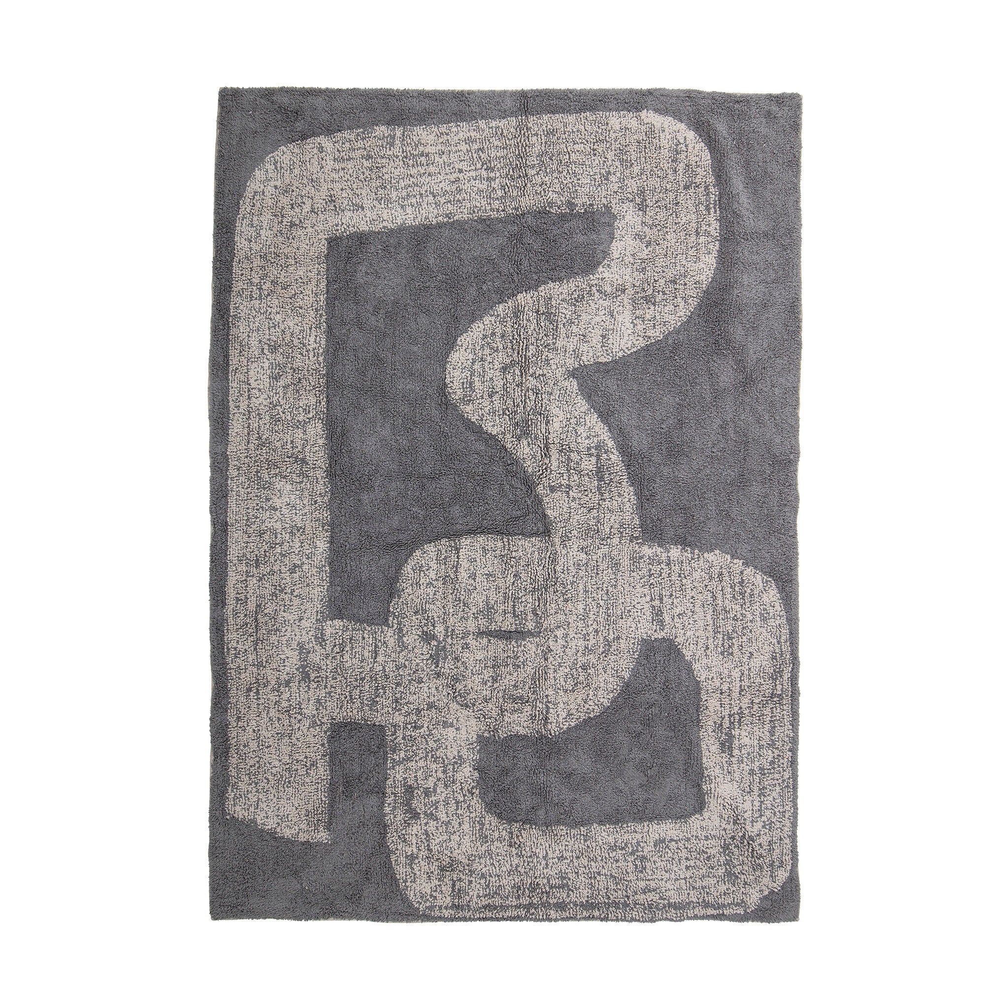 Bloomingville Addo Rug, Grey, Cotton