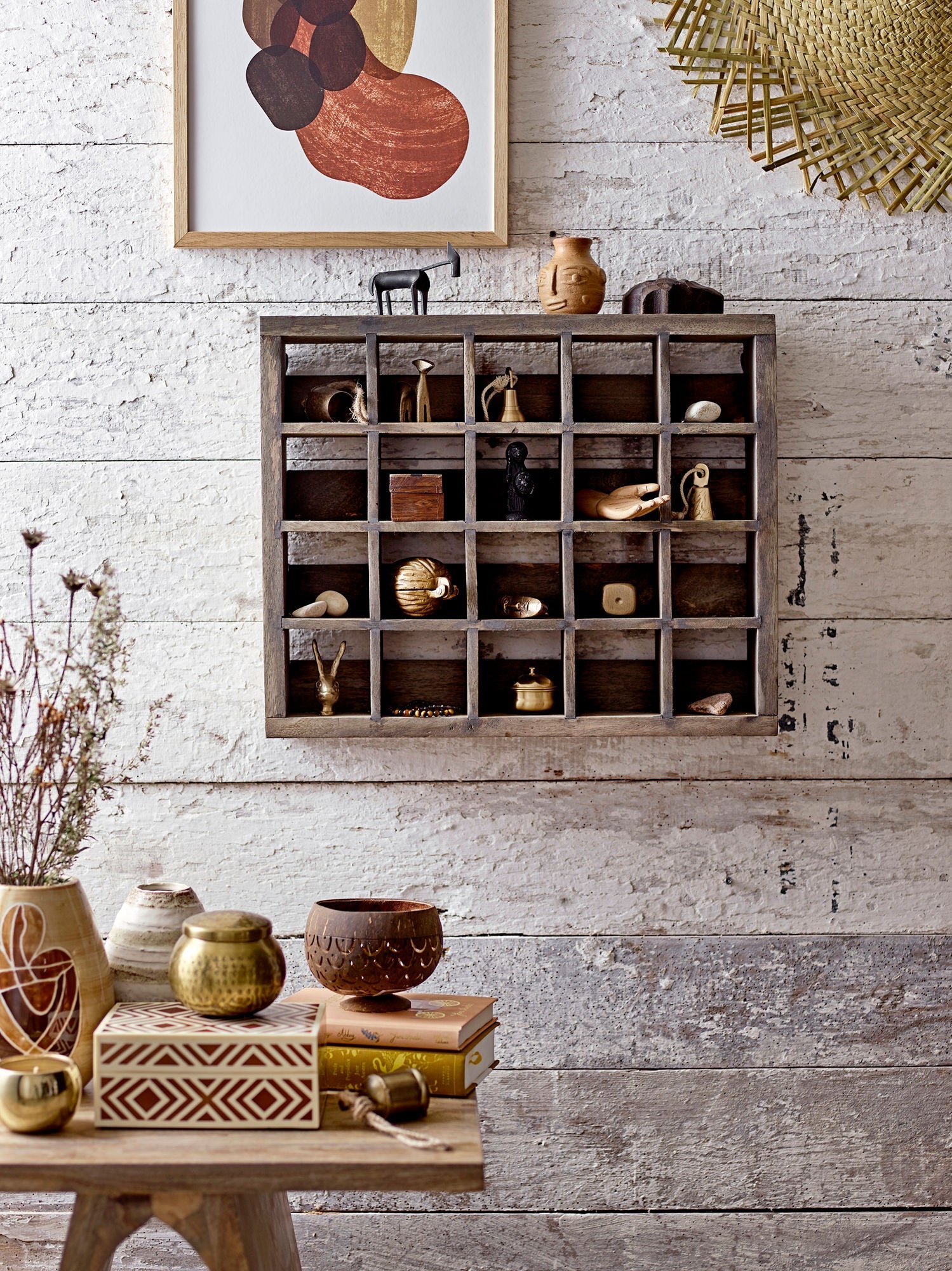 Bloomingville Tilo Shelf, Brown, Reclaimed Wood