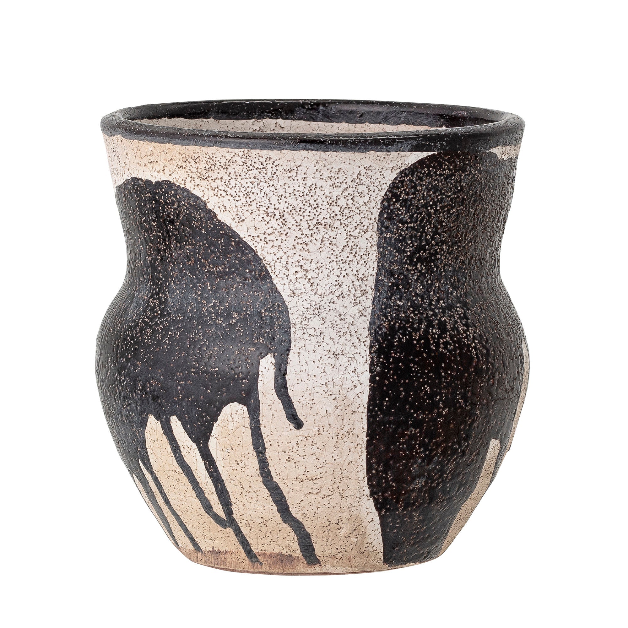 Bloomingville Nala Flowerpot, Black, Terracotta