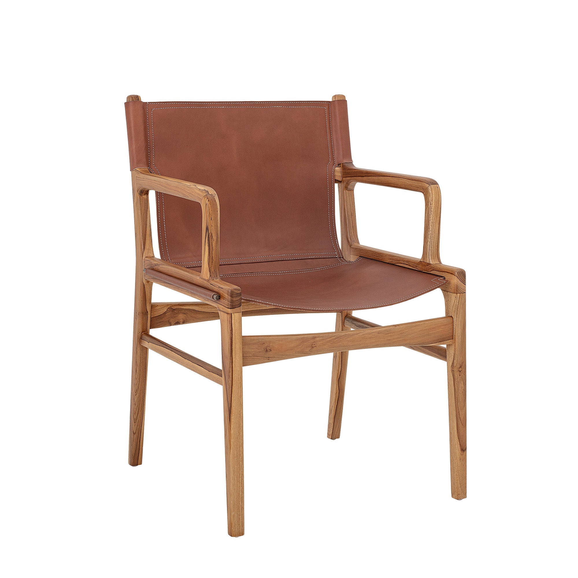 Bloomingville Ollie Lounge Chair, Brown, Leather