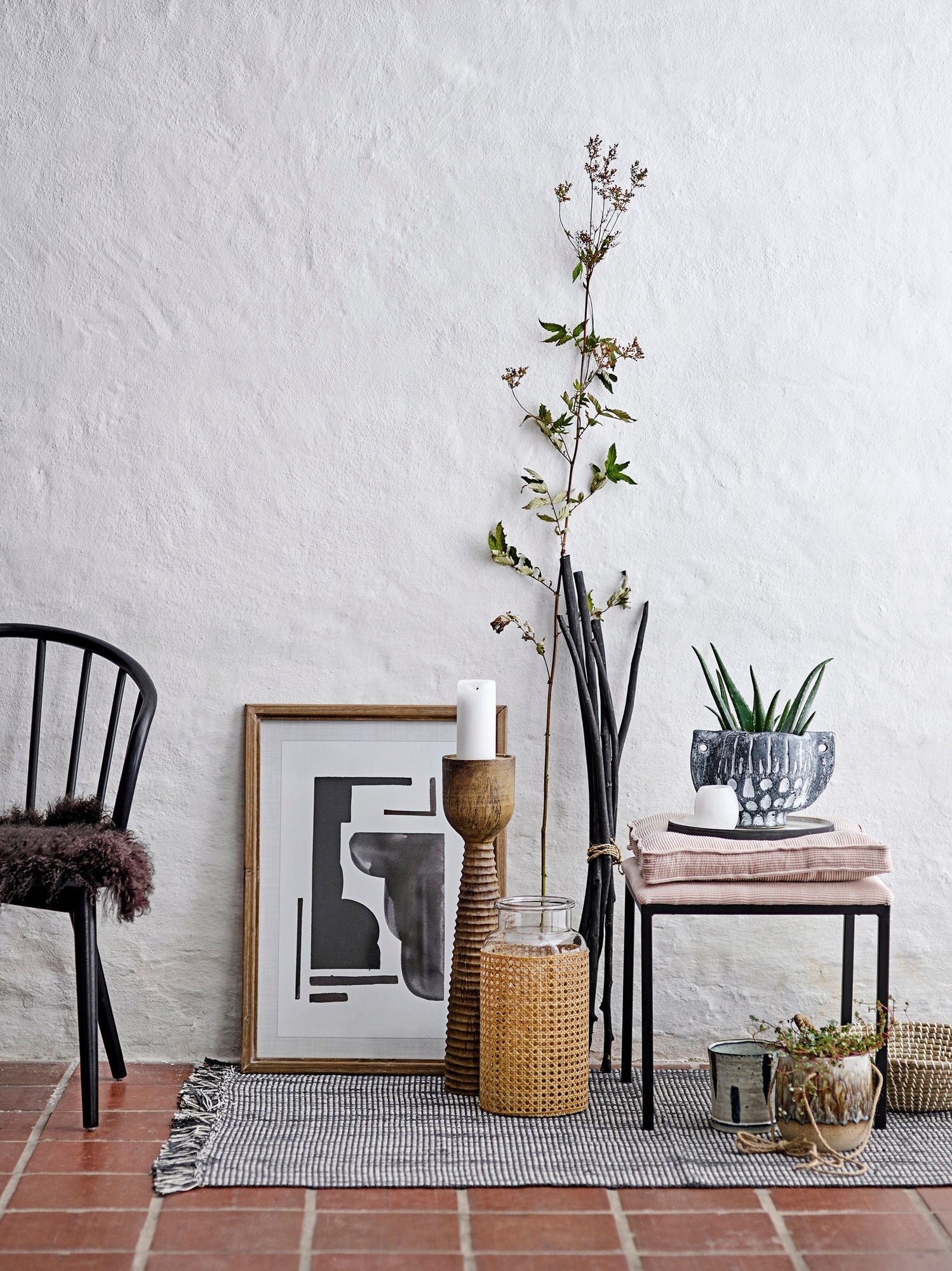 Bloomingville Rezan Flowerpot, Hanging, Nature, Stoneware