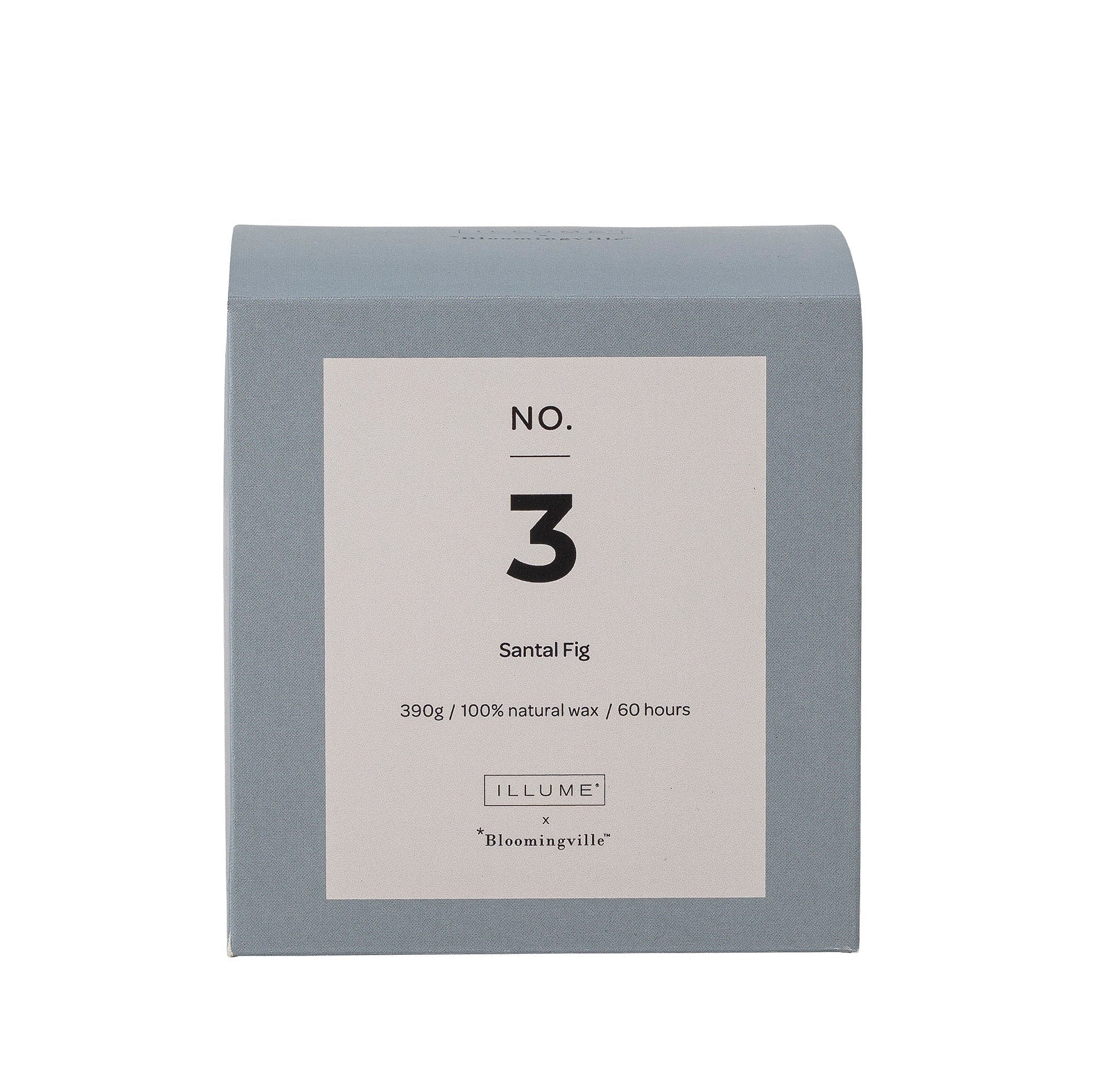 Illume X Bloomingville NO.3-Santal Fig Scent Candle, Blue, Natural Wax