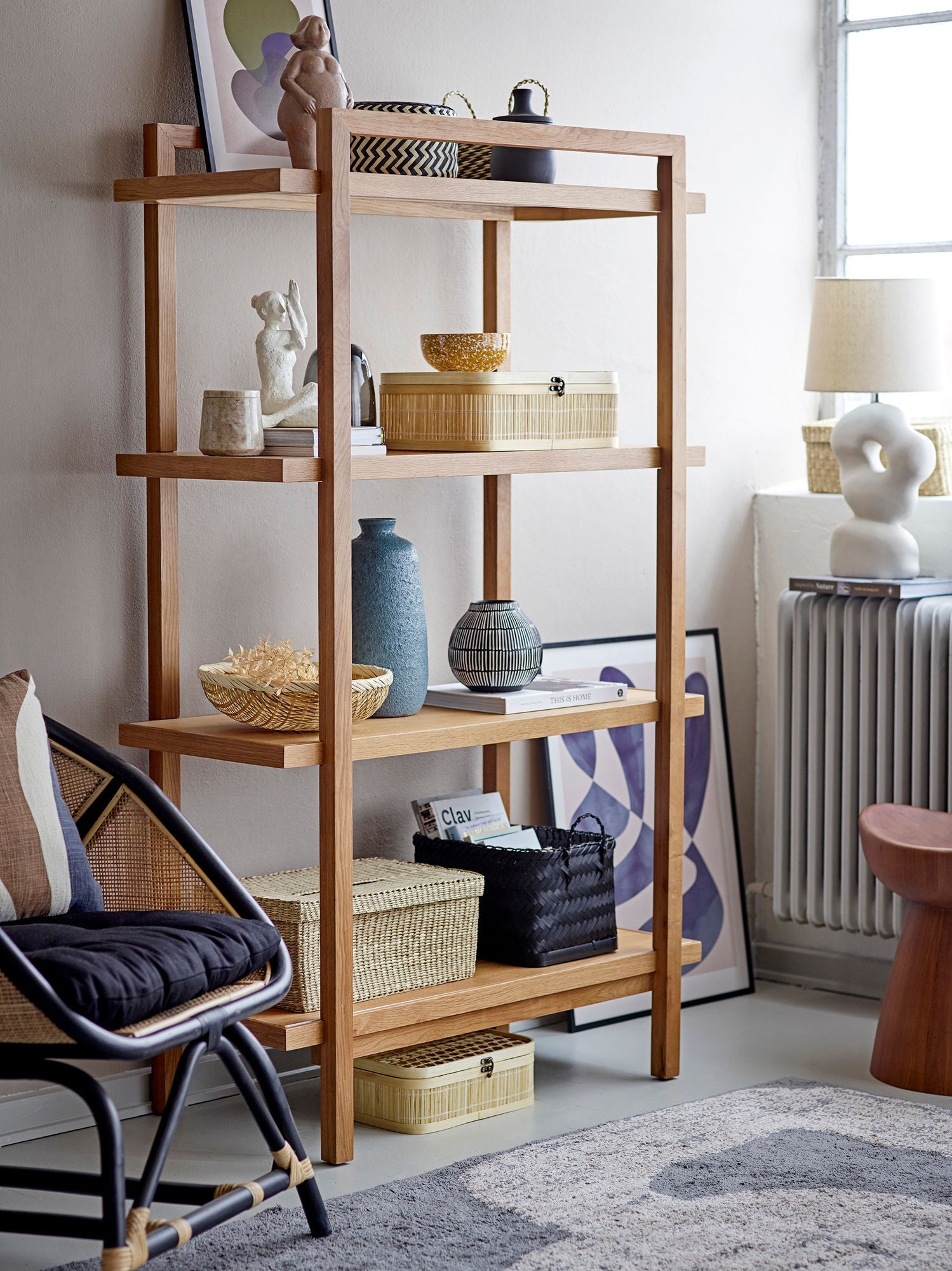 Bloomingville Skye Bookcase, Nature, Oak Veneer