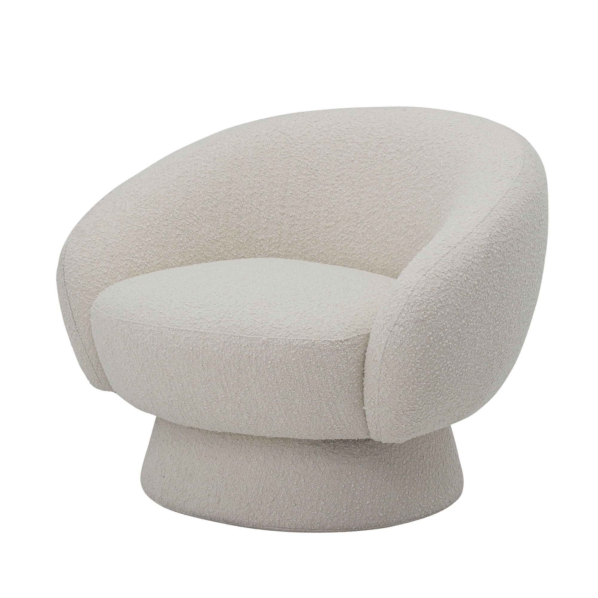 Bloomingville Ted Lounge Chair, White, Polyester