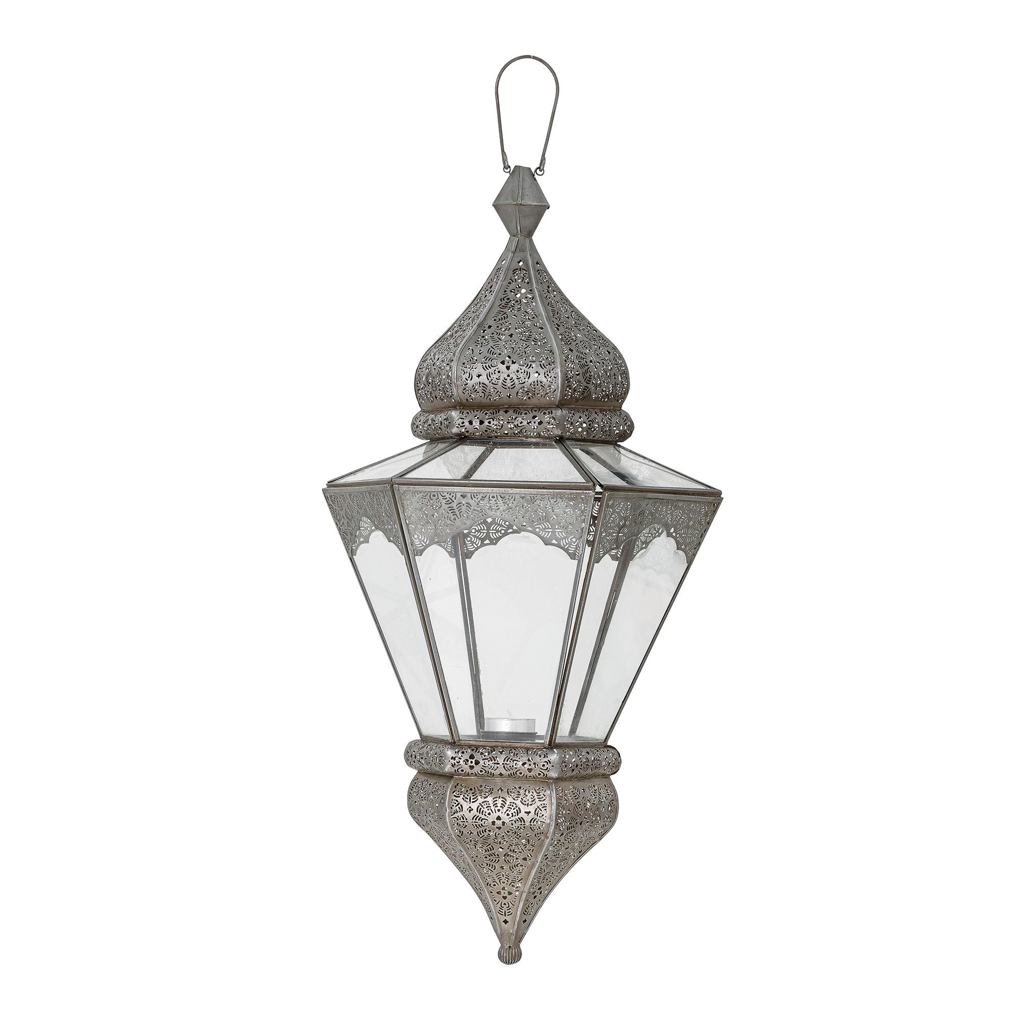 Bloomingville Isabell Lantern, Grey, Glass