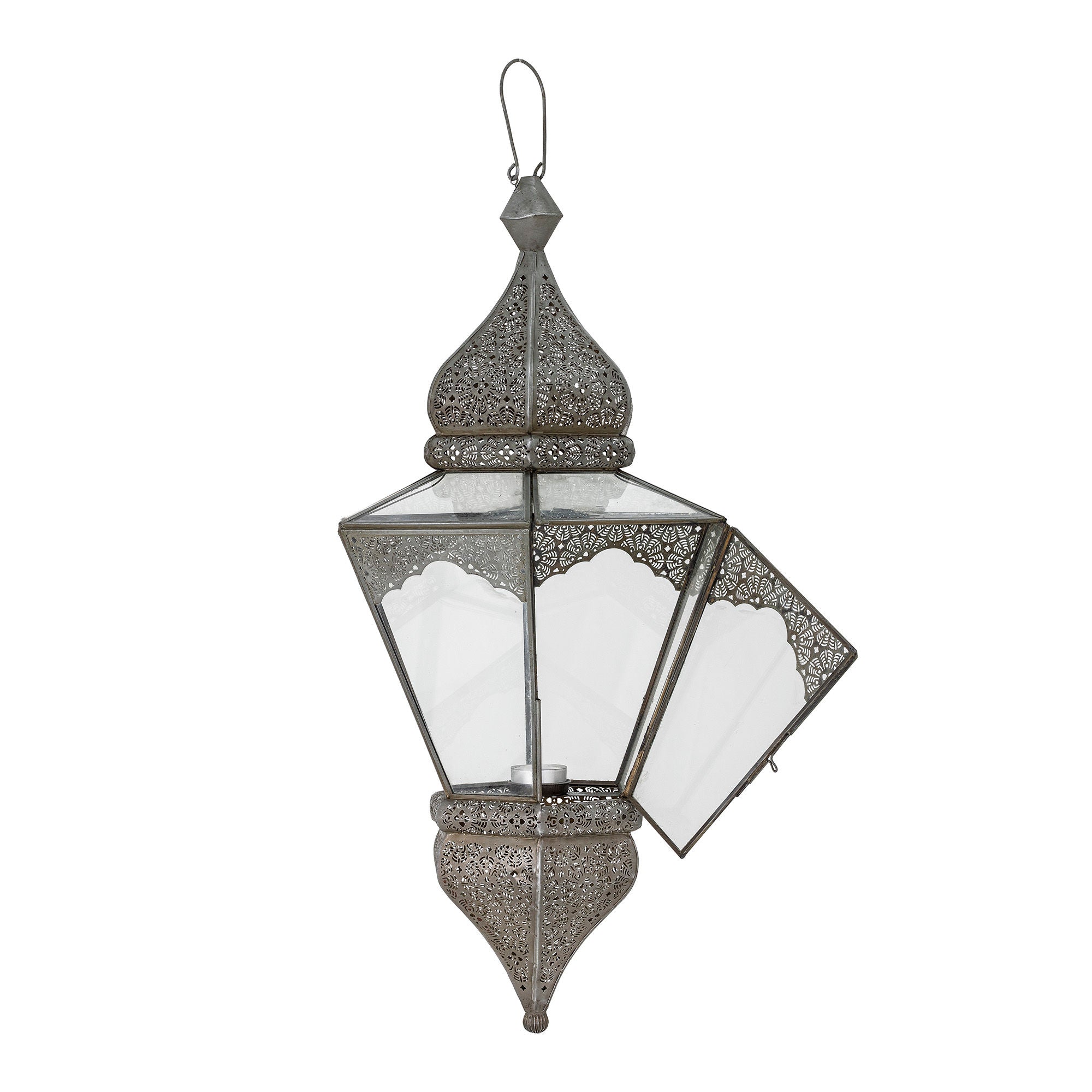 Bloomingville Isabell Lantern, Grey, Glass