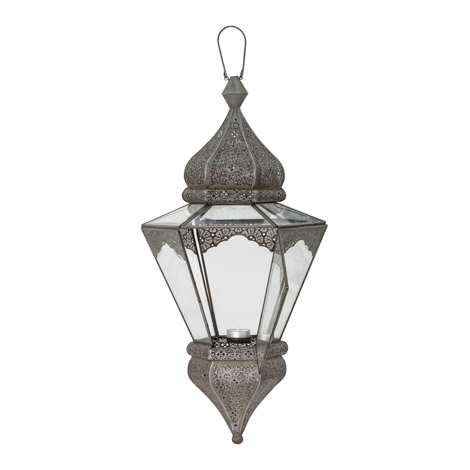 Bloomingville Isabell Lantern, Grey, Glass