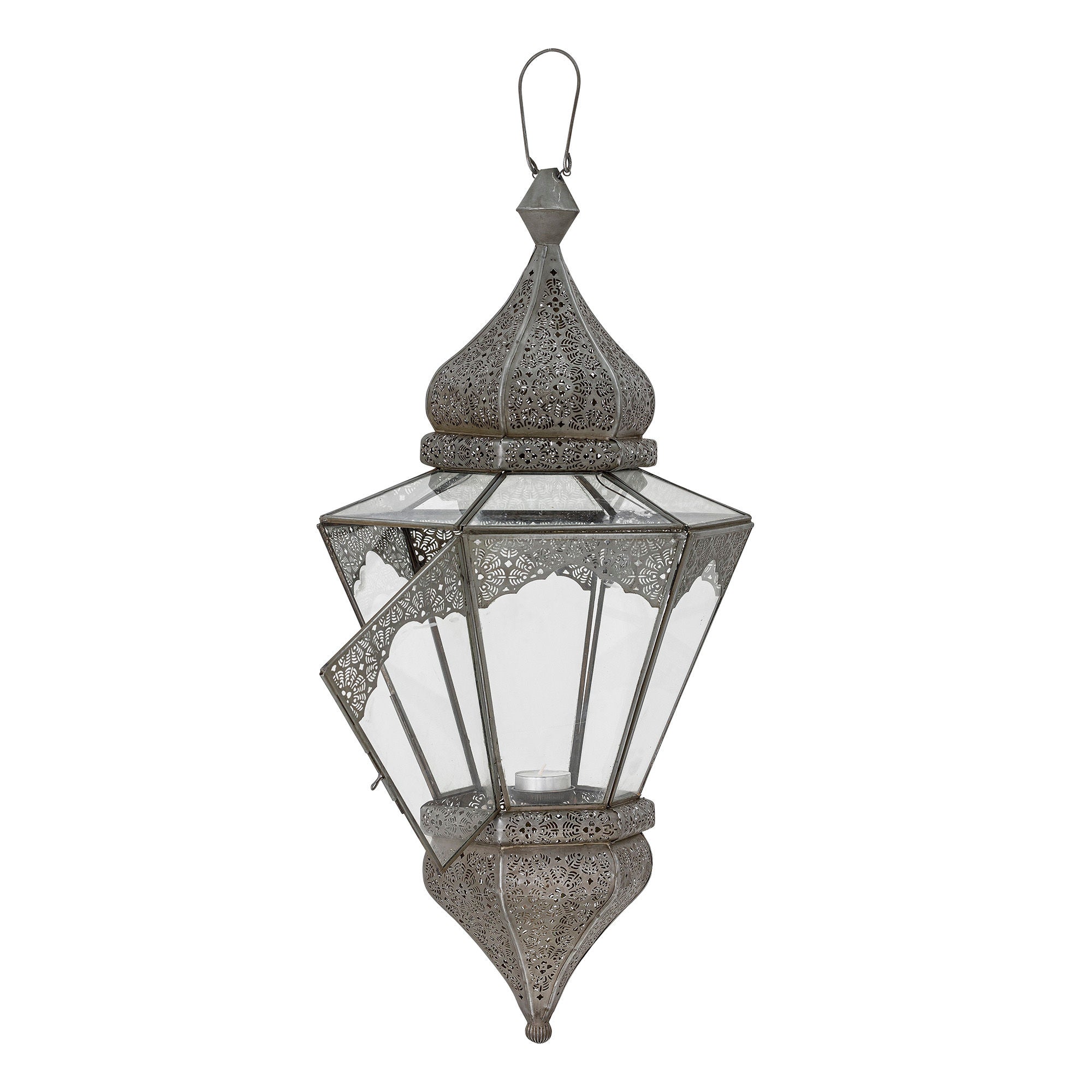 Bloomingville Isabell Lantern, Grey, Glass