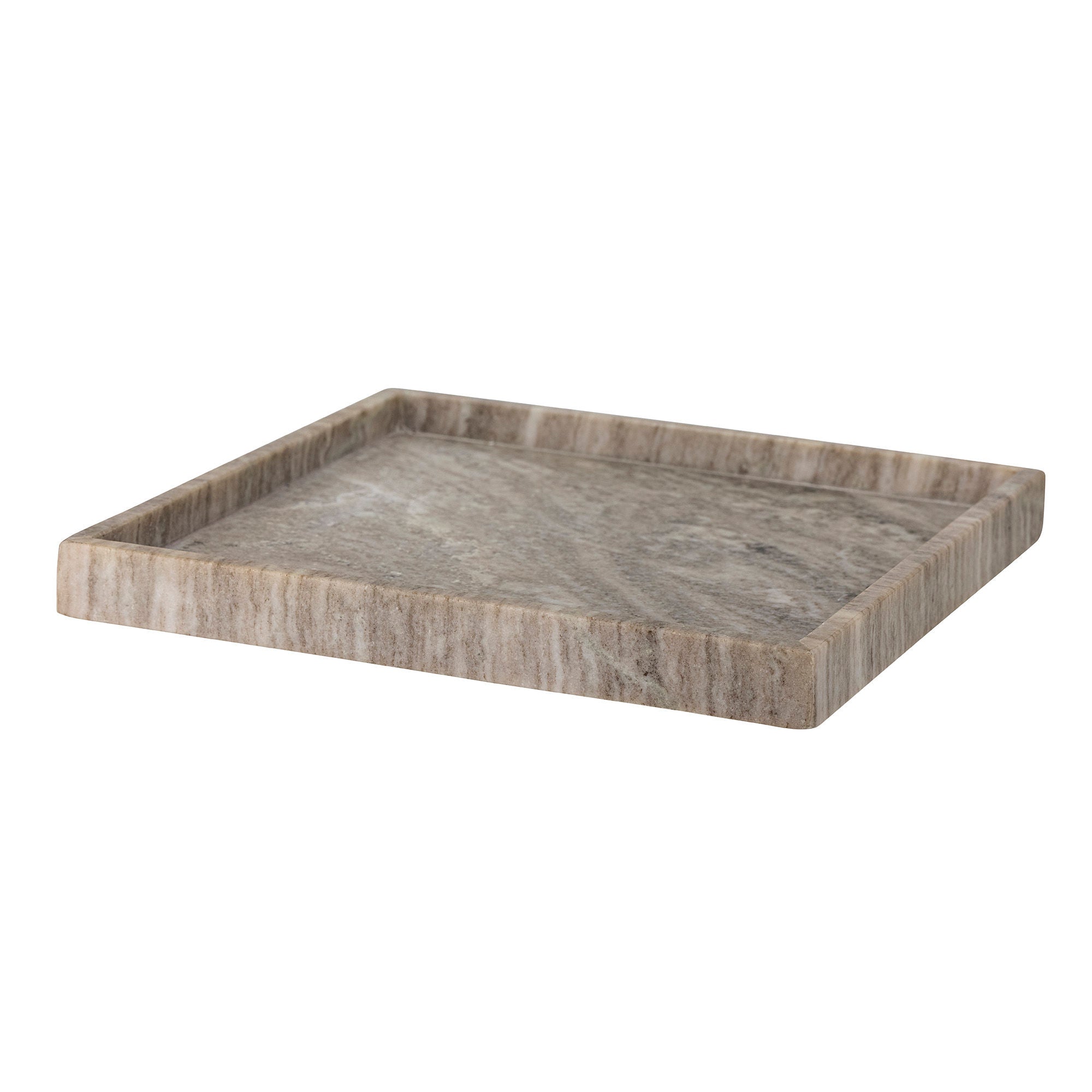 Bloomingville Majsa Tray, Brown, Marble