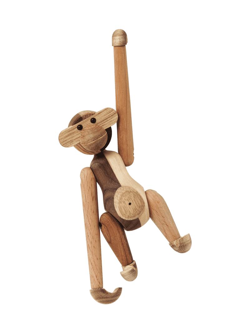 Kay Bojesen Monkey herwerkte gemengd hout, mini