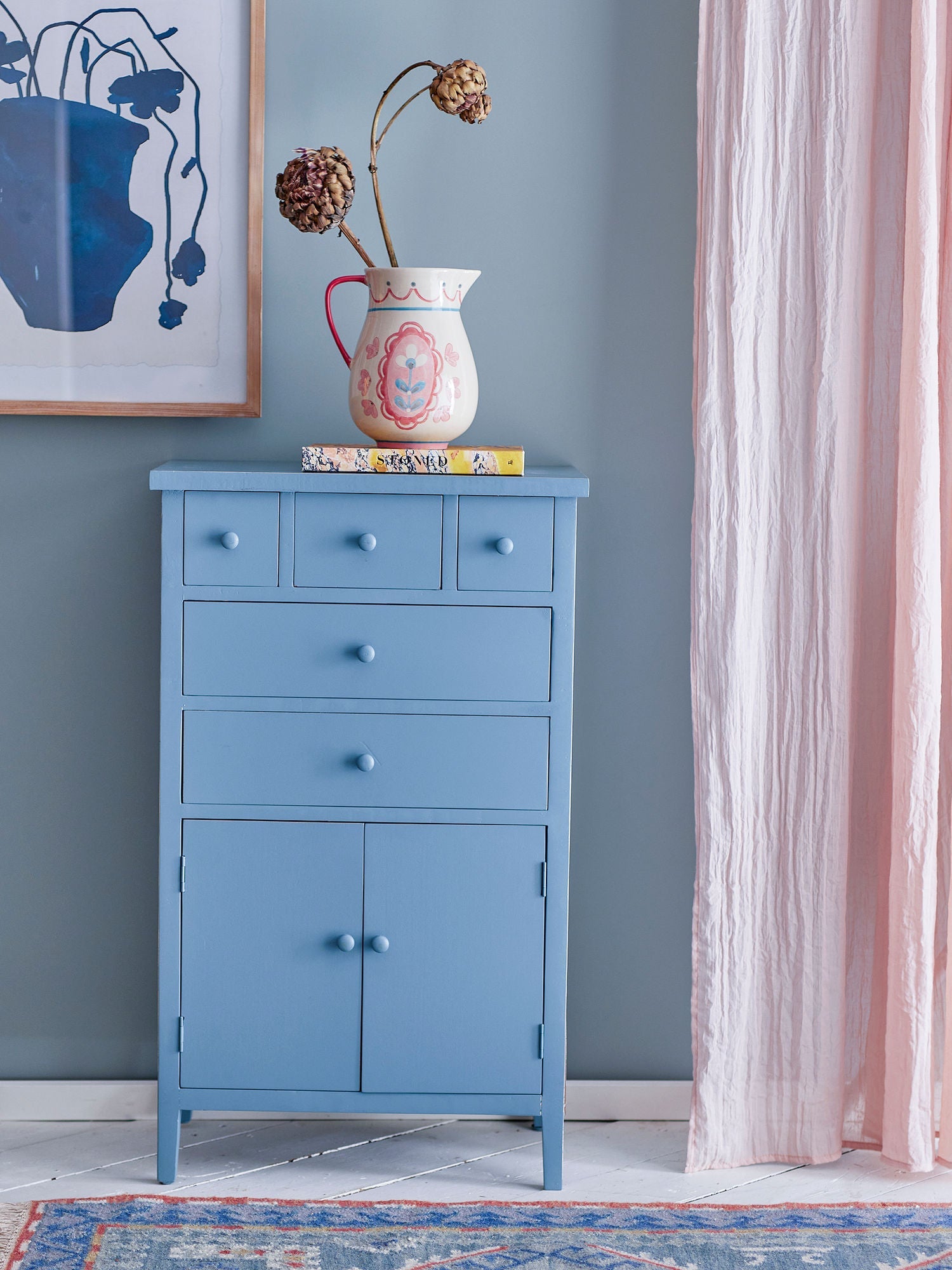 Bloomingville Allison Drawers, Blue, MDF