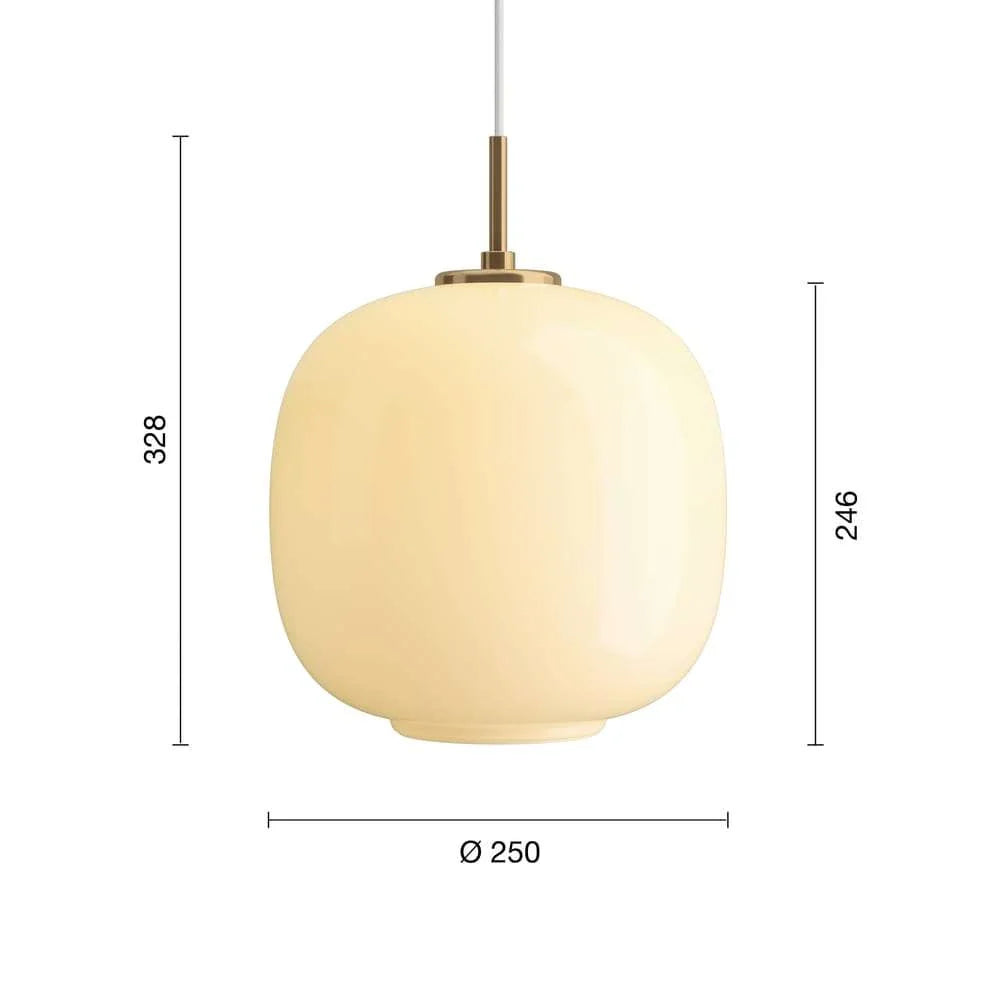 Louis Poulsen Vl45 Radiohus Pendant ø250, Glossy Pale Yellow