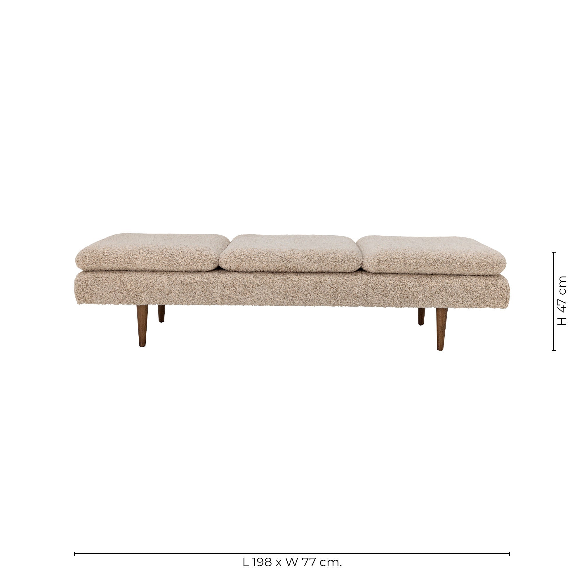 Bloomingville Pione Daybed, Nature, Polyester