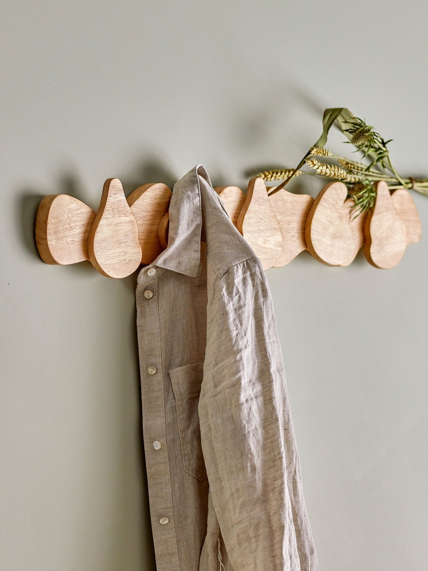 Bloomingville Ross Coat Rack, Nature, Rubberwood