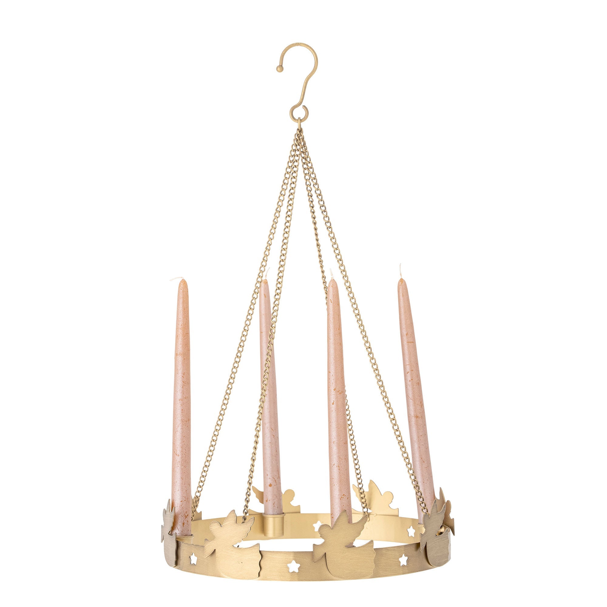 Bloomingville Elmir Advent Candle Holder, Gold, Metal