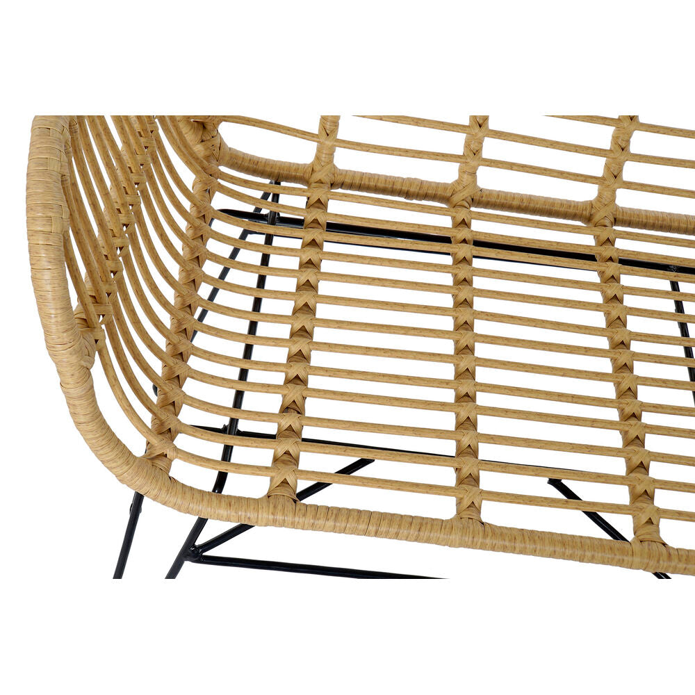 Garden sofa DKD Home Decor Metal synthetic rattan Rattan (116 x 55 x