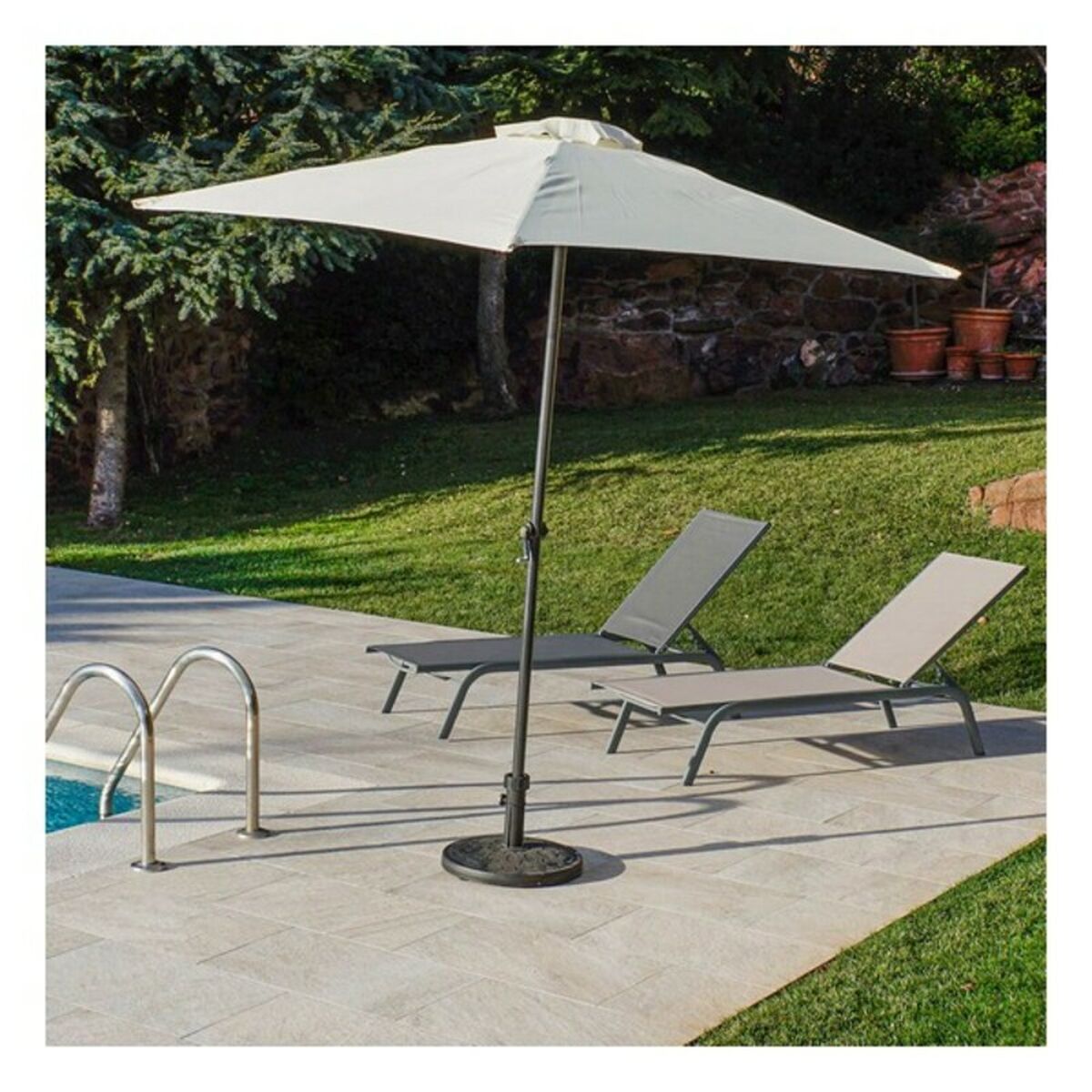 Sun-lounger DKD Home Decor reclining PVC Aluminium (191 x 58 x 98 cm)