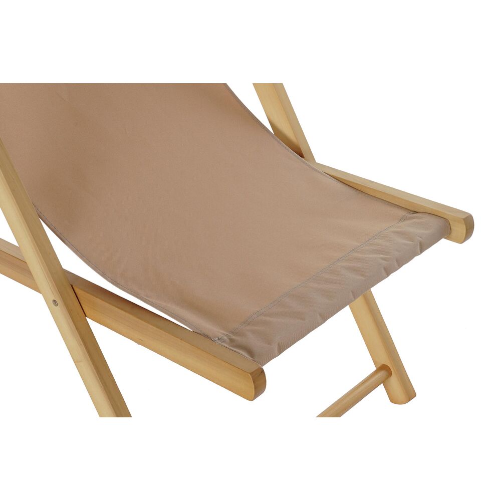 Sun-lounger DKD Home Decor Brown Natural Polyester MDF (57,5 x 113 x