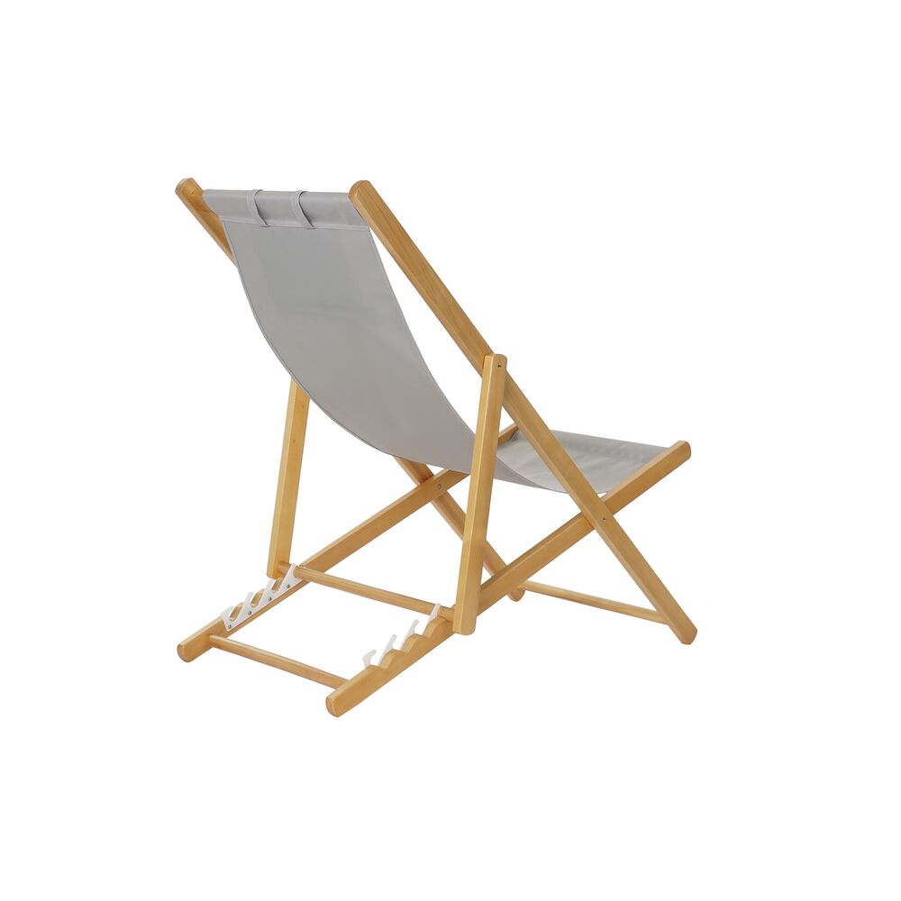 Sun-lounger DKD Home Decor Grey 77 cm 57,5 x 113 x 77 cm Natural (57,5