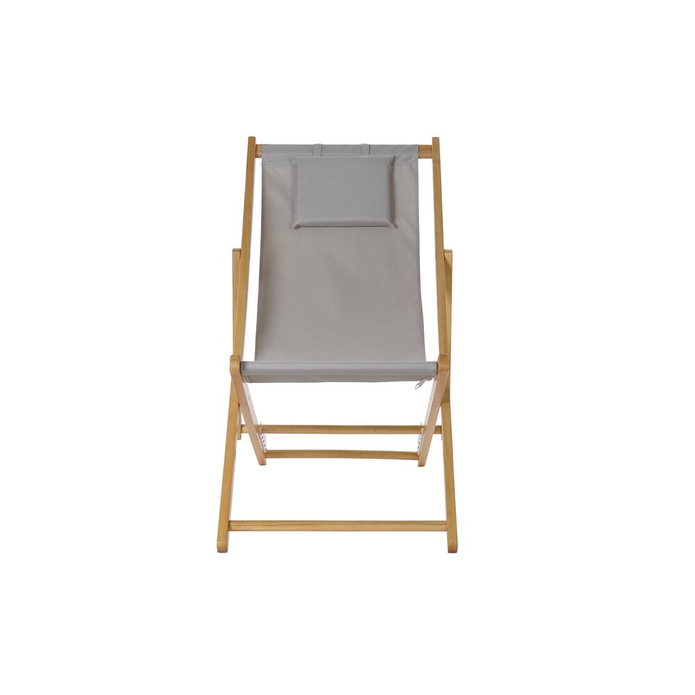 Sun-lounger DKD Home Decor Grey 77 cm 57,5 x 113 x 77 cm Natural (57,5