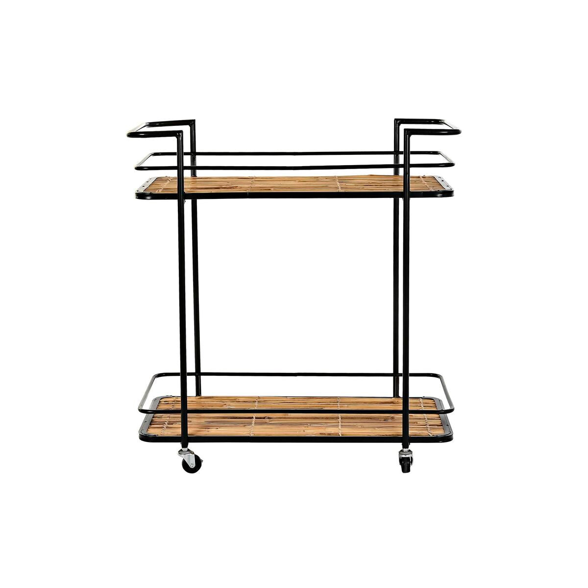 Serving trolley DKD Home Decor Black Natural Metal 68 x 37,5 x 70,5 cm