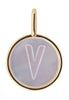 Design Letters Pearl Letter Charm, V