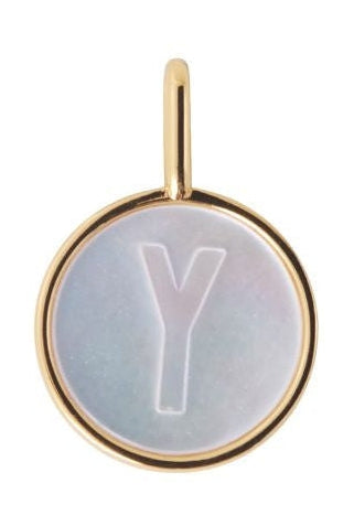 Design Letters Pearl Letter Charm, Y