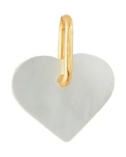 Design Letters Pearl Heart Charm, Gold