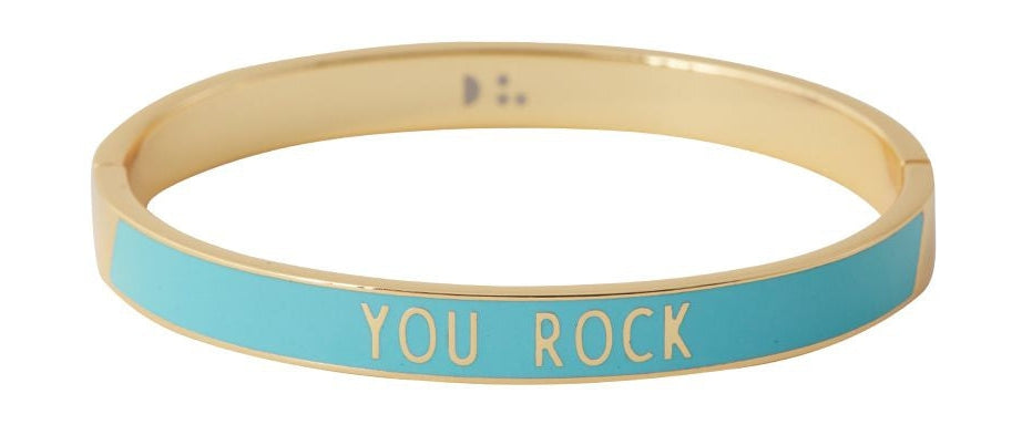 Design Letters Word Candy Bangle, je rock/turquoise