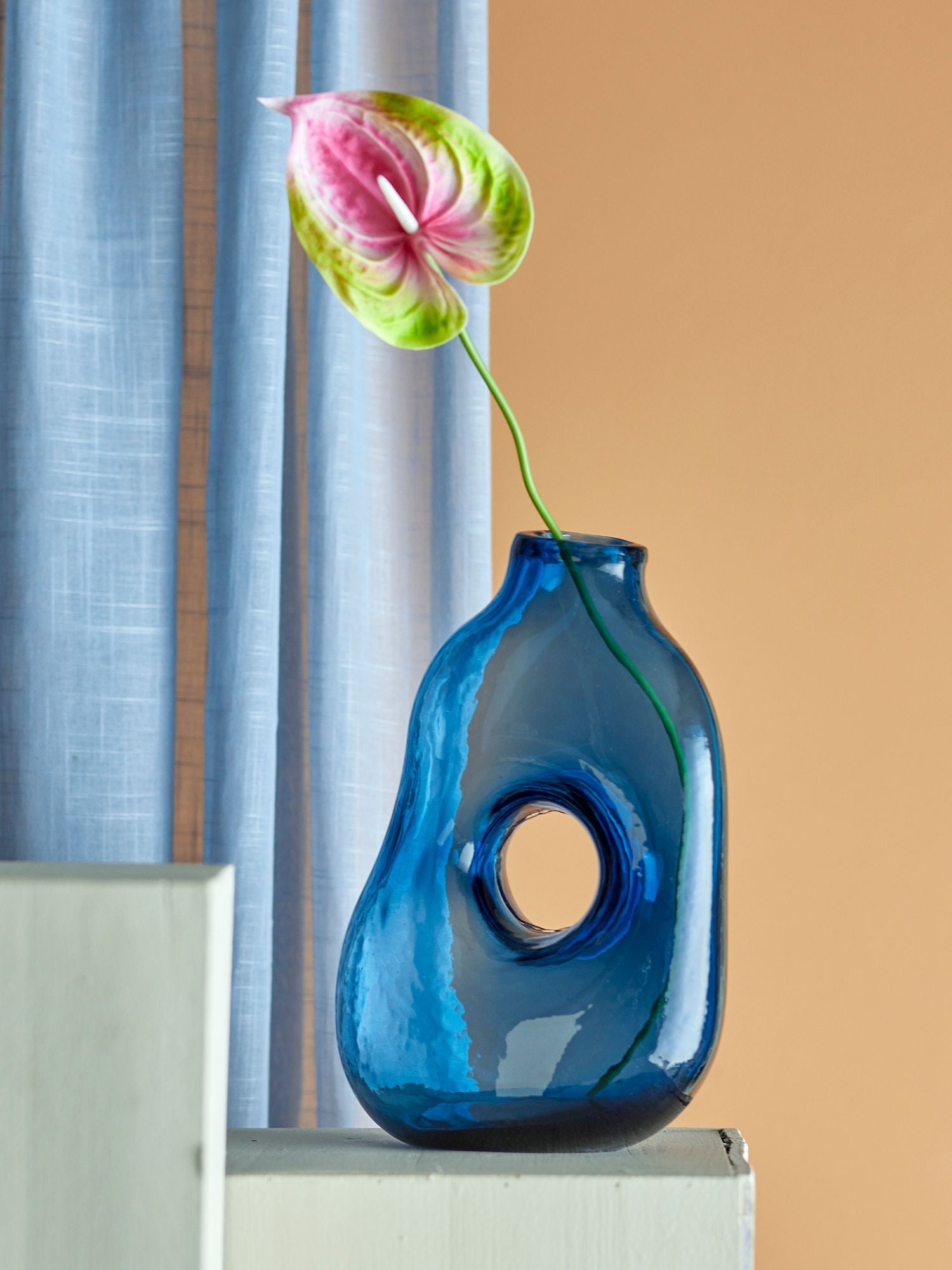 Bloomingville Harri Vase, Blue, Glass