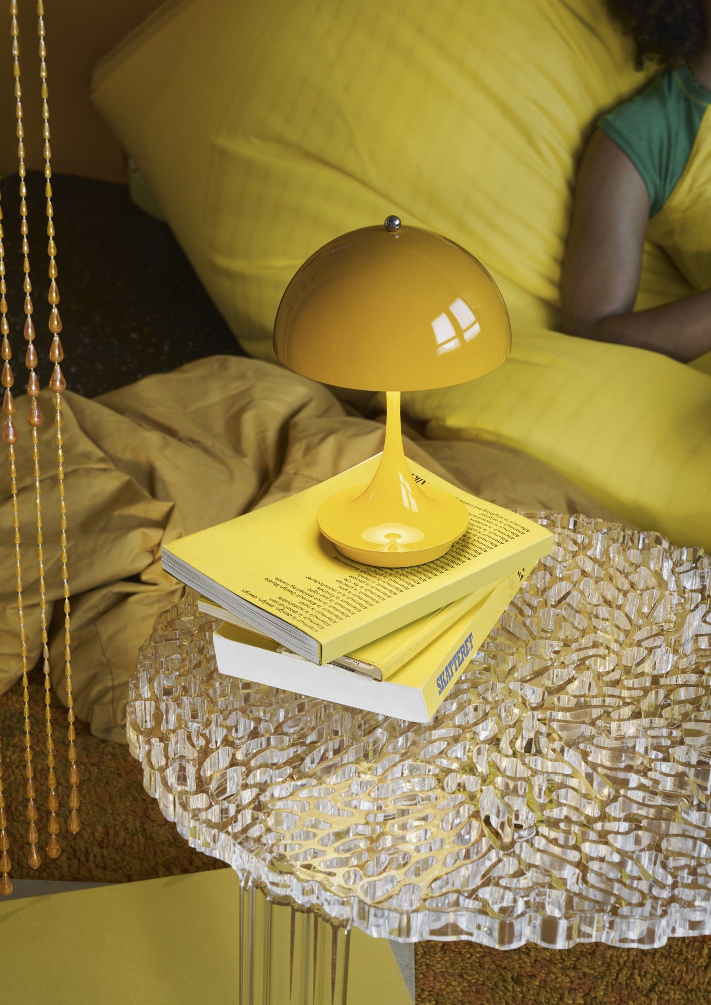 Panthella 160 Portable Table Lamp, Opaque Yellow