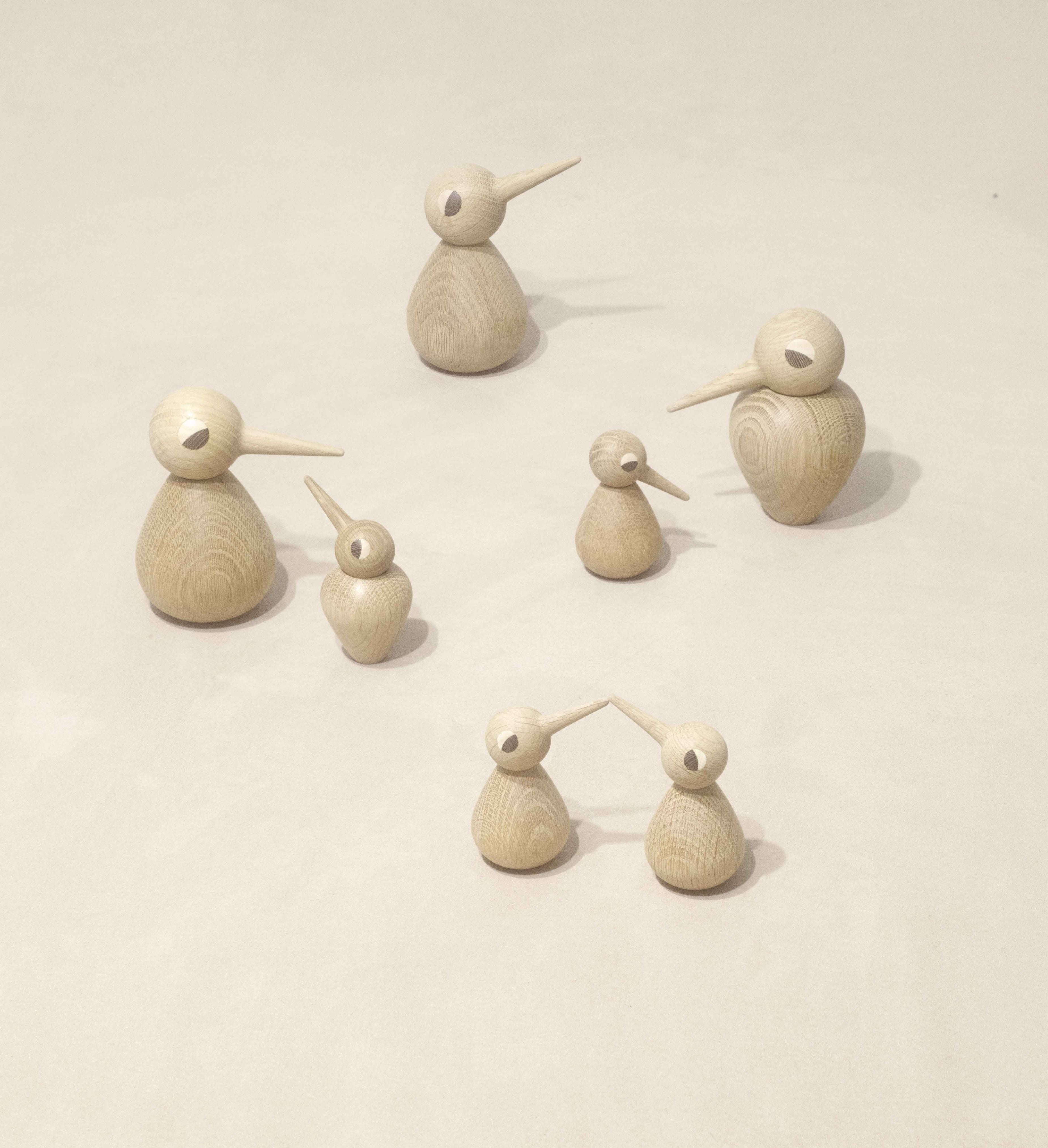 Architectmade Kristian Vedel Bird Family (Set With 3), Natural Oak