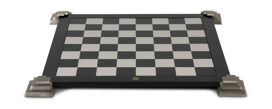 Authentic Models 2zijdig speelbord voor schaken en schermen, zwart