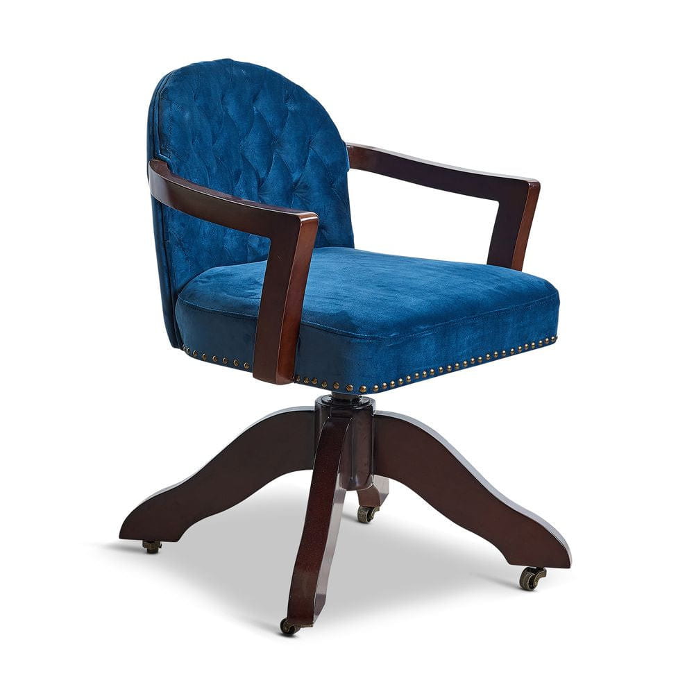 Authentic Models Senator Desk Chair, Blue