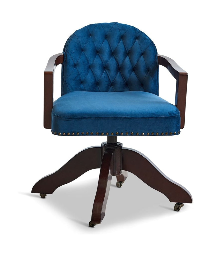 Authentic Models Senator Desk Chair, Blue