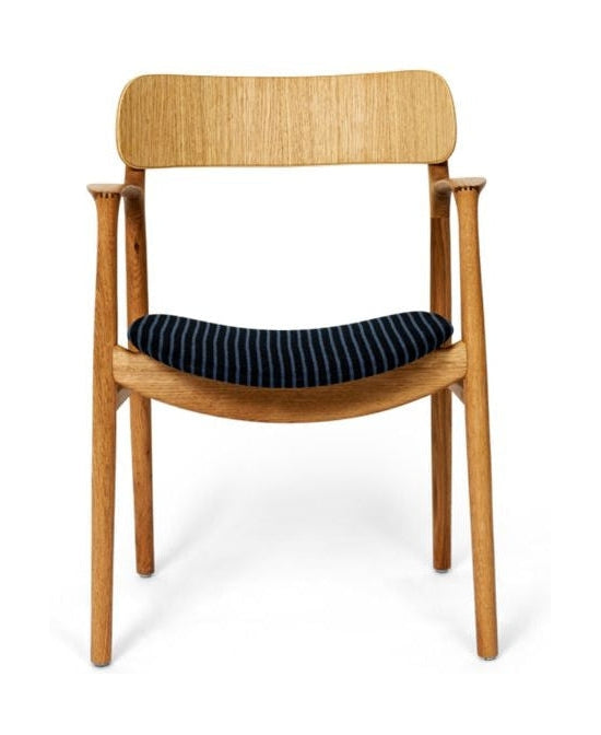 Bent Hansen Asger Chair Polsters -stoel, geoliede eiken/Langeland Nord F stof