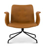 Bent Hansen Primum Lounge Chair mit Armlehnen, Schwarzer Rahmen/Cognac Adrian Leder