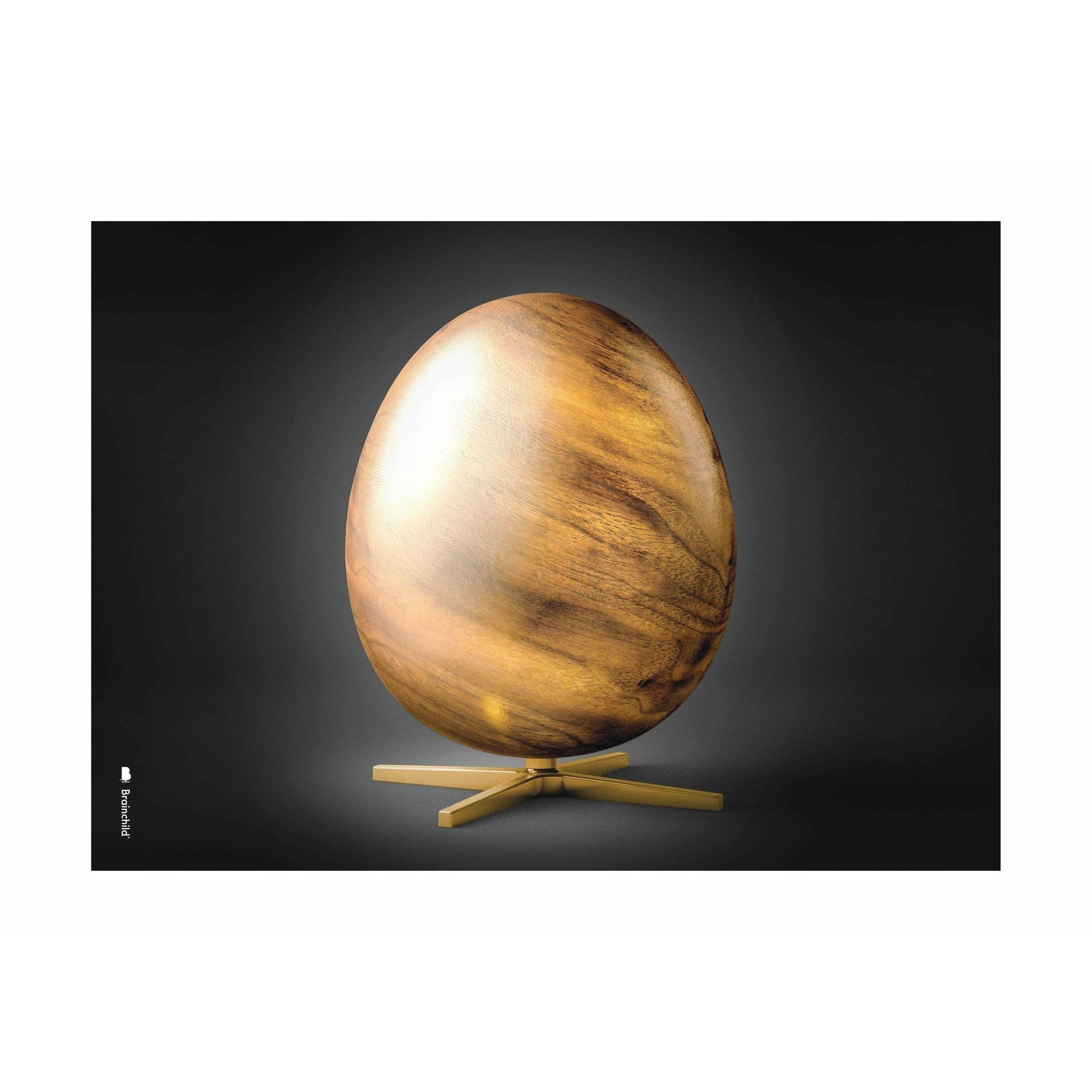 Brainchild Egg Cross Format Poster ohne Rahmen 30 X40 Cm, Schwarz